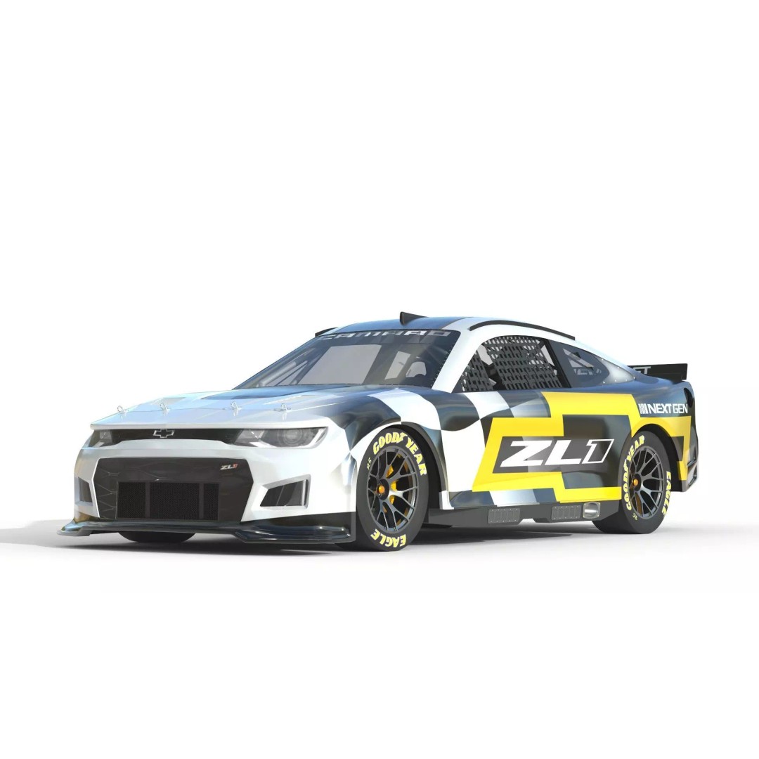Chevrolet Camaro ZL1 Nascar NextGen 2022 3D Model – High Detail Game Asset, FBX - View 3