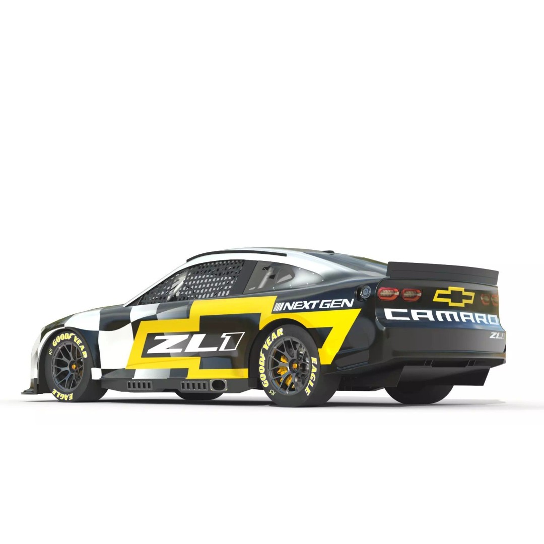 Chevrolet Camaro ZL1 Nascar NextGen 2022 3D Model – High Detail Game Asset, FBX - View 9