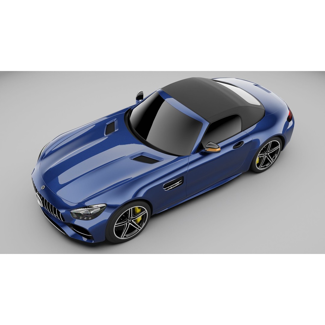 Mercedes AMG GT Coupe 3D Model – High Poly Rigged Asset for Blender - View 4
