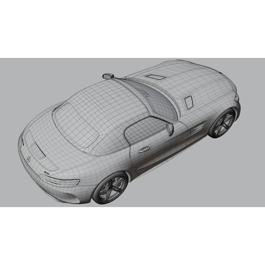 Mercedes AMG GT Coupe 3D Model – High Poly Rigged Asset for Blender - View 8