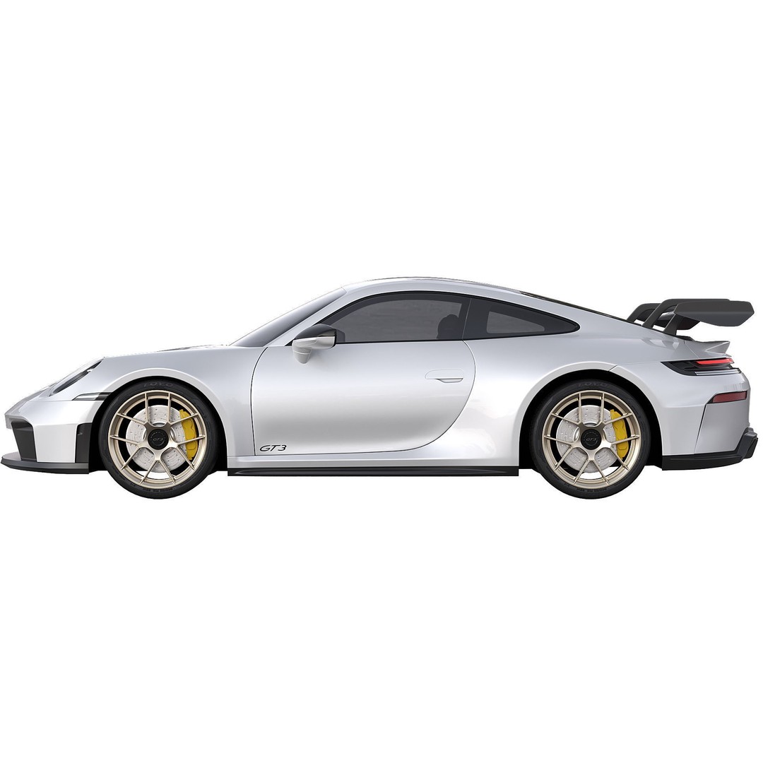 Porsche 911 GT3 2025 3D Model – High Poly Game-Ready Asset, FBX, OBJ - View 4