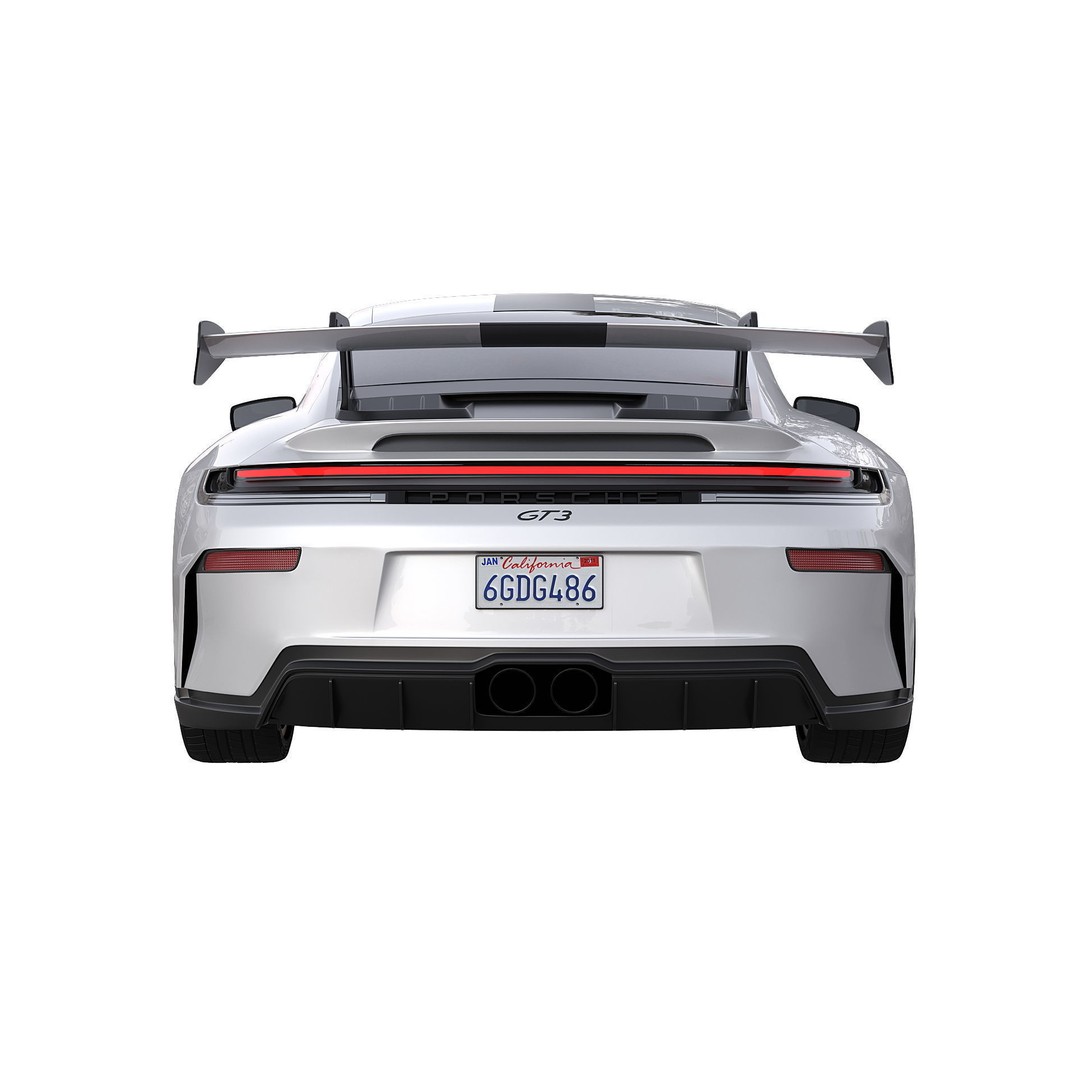 Porsche 911 GT3 2025 3D Model – High Poly Game-Ready Asset, FBX, OBJ - View 6