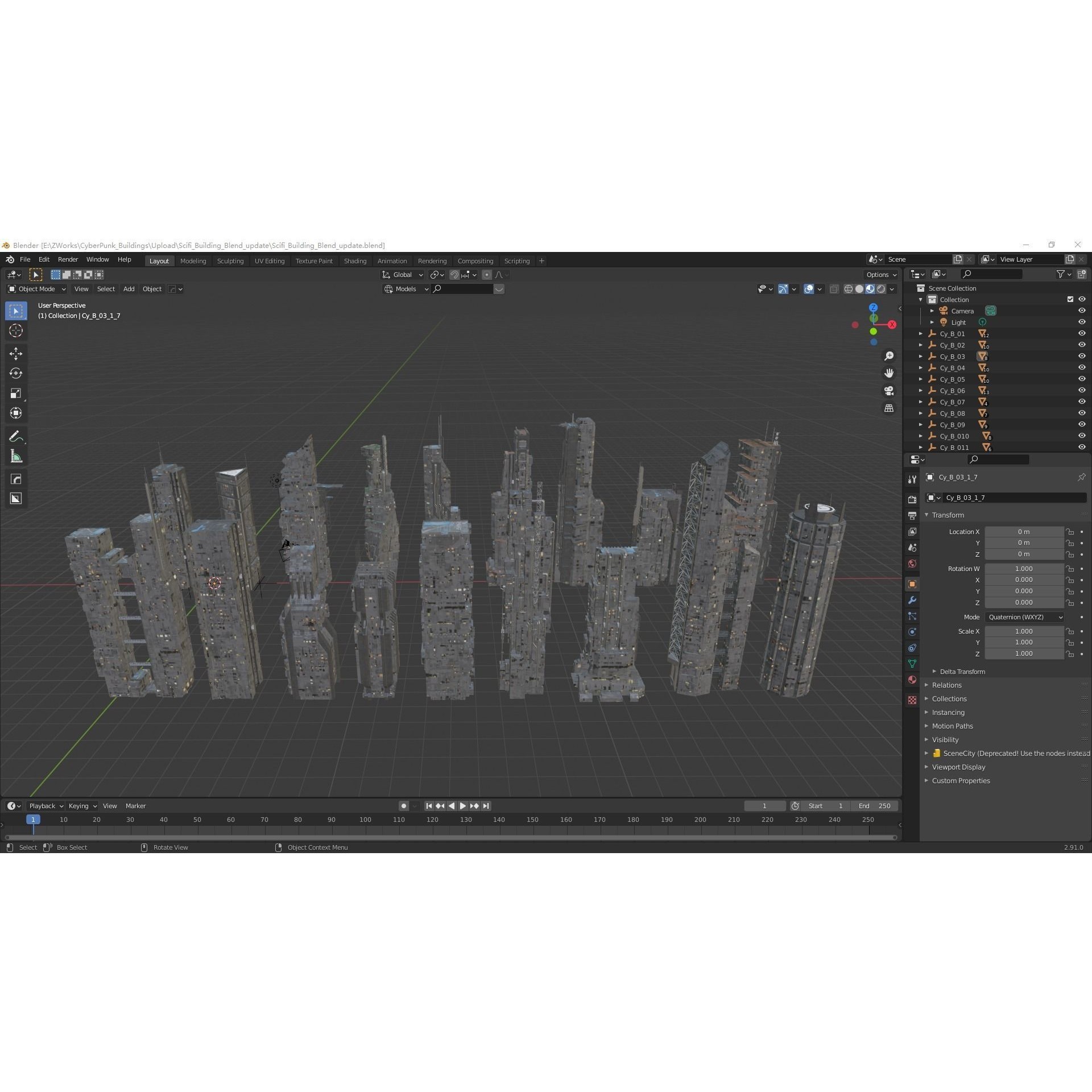 Sci-Fi Building - Low-Poly Game-Ready 3D Model - View 11