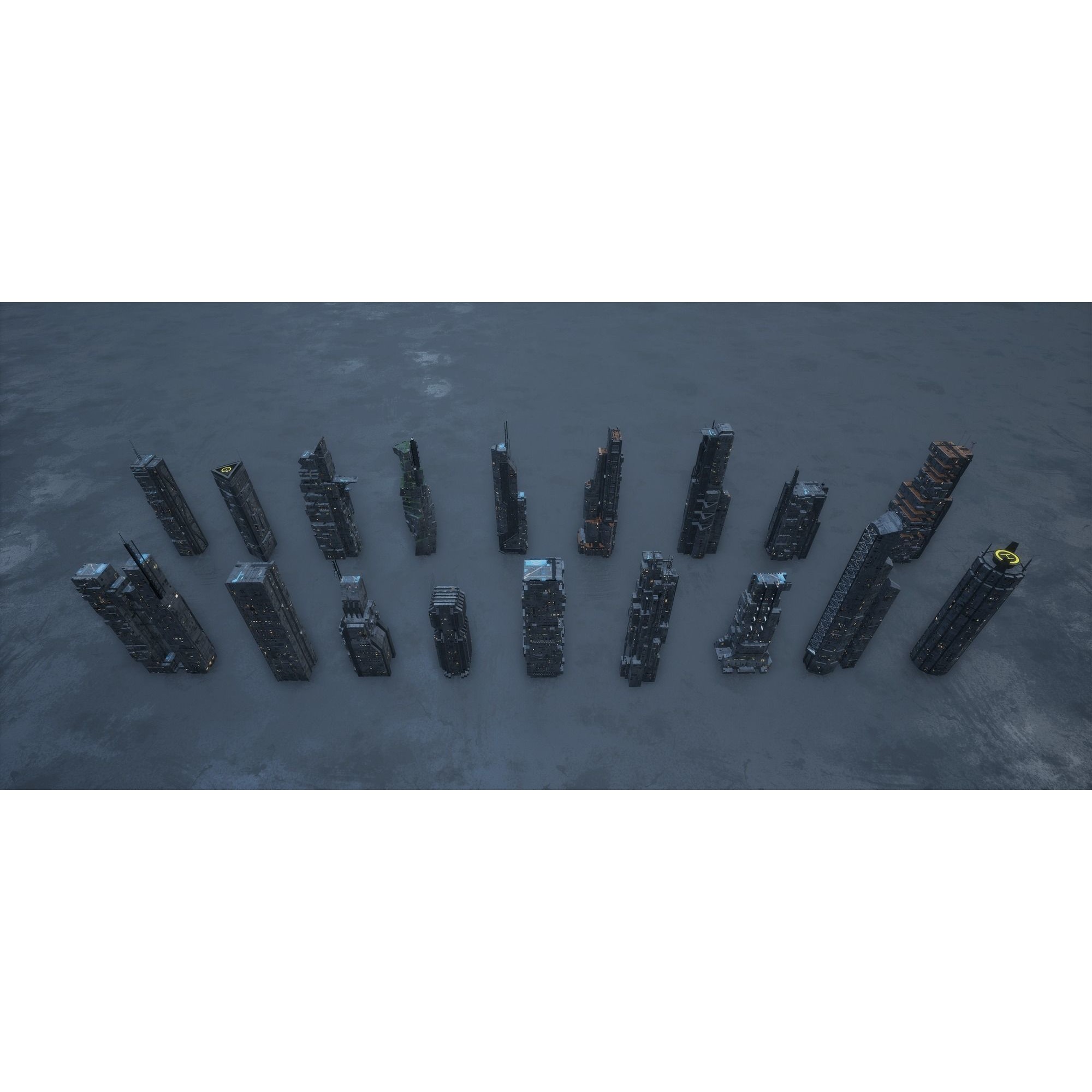 Sci-Fi Building - Low-Poly Game-Ready 3D Model - View 12