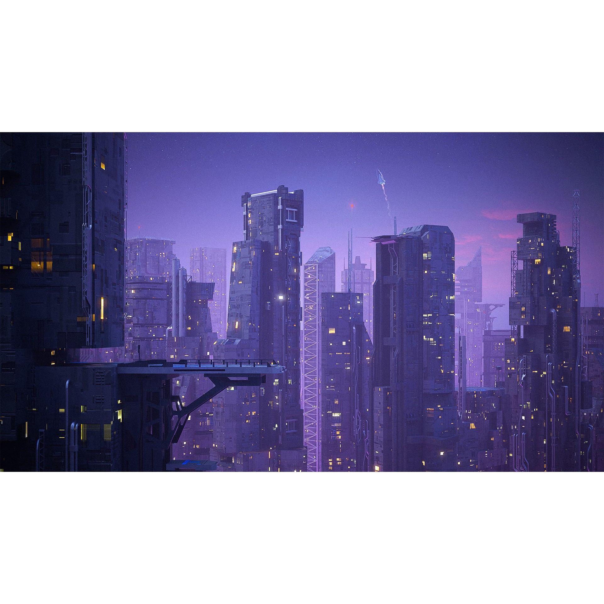 Sci-Fi Building - Low-Poly Game-Ready 3D Model - View 3