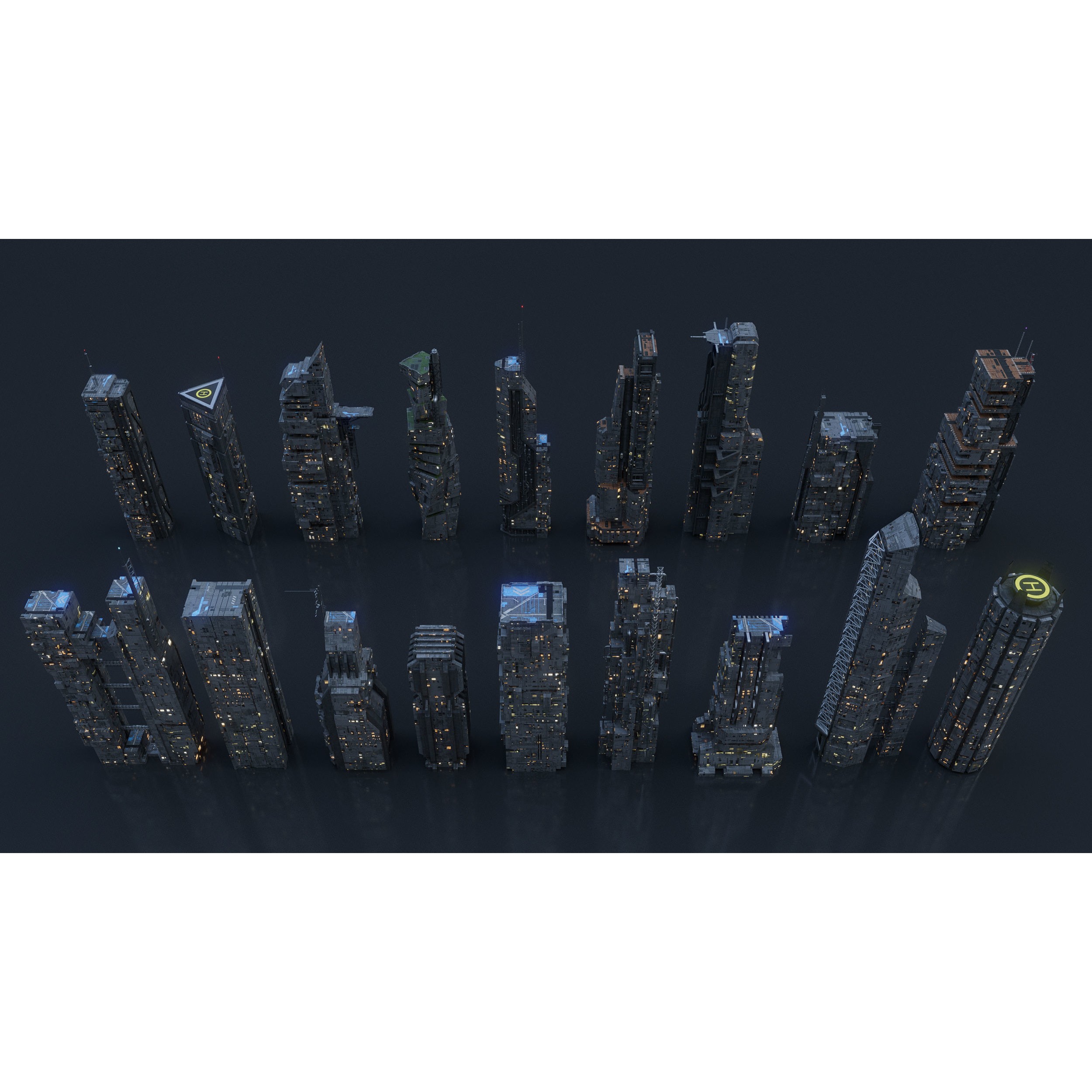 Sci-Fi Building - Low-Poly Game-Ready 3D Model - View 4