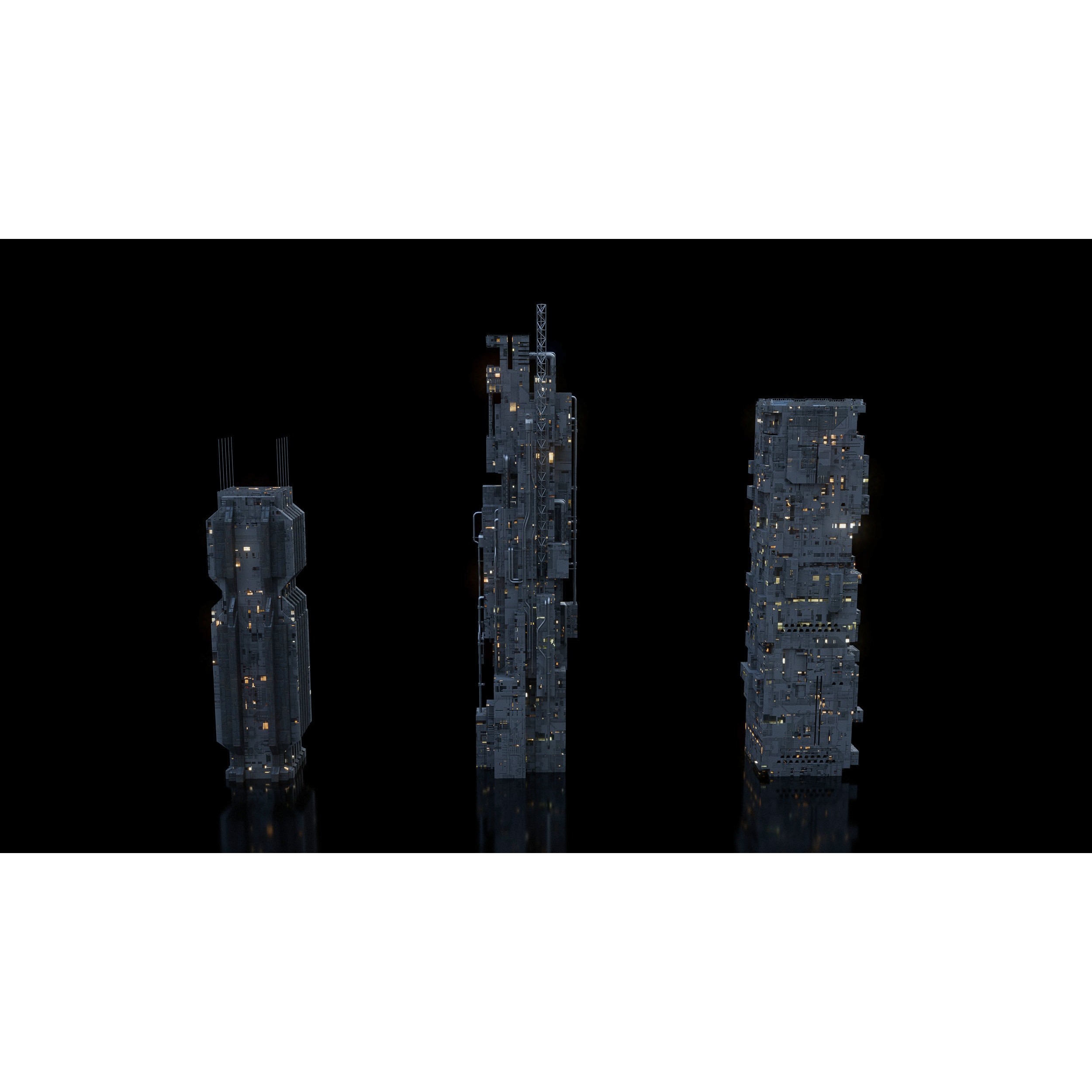 Sci-Fi Building - Low-Poly Game-Ready 3D Model - View 8