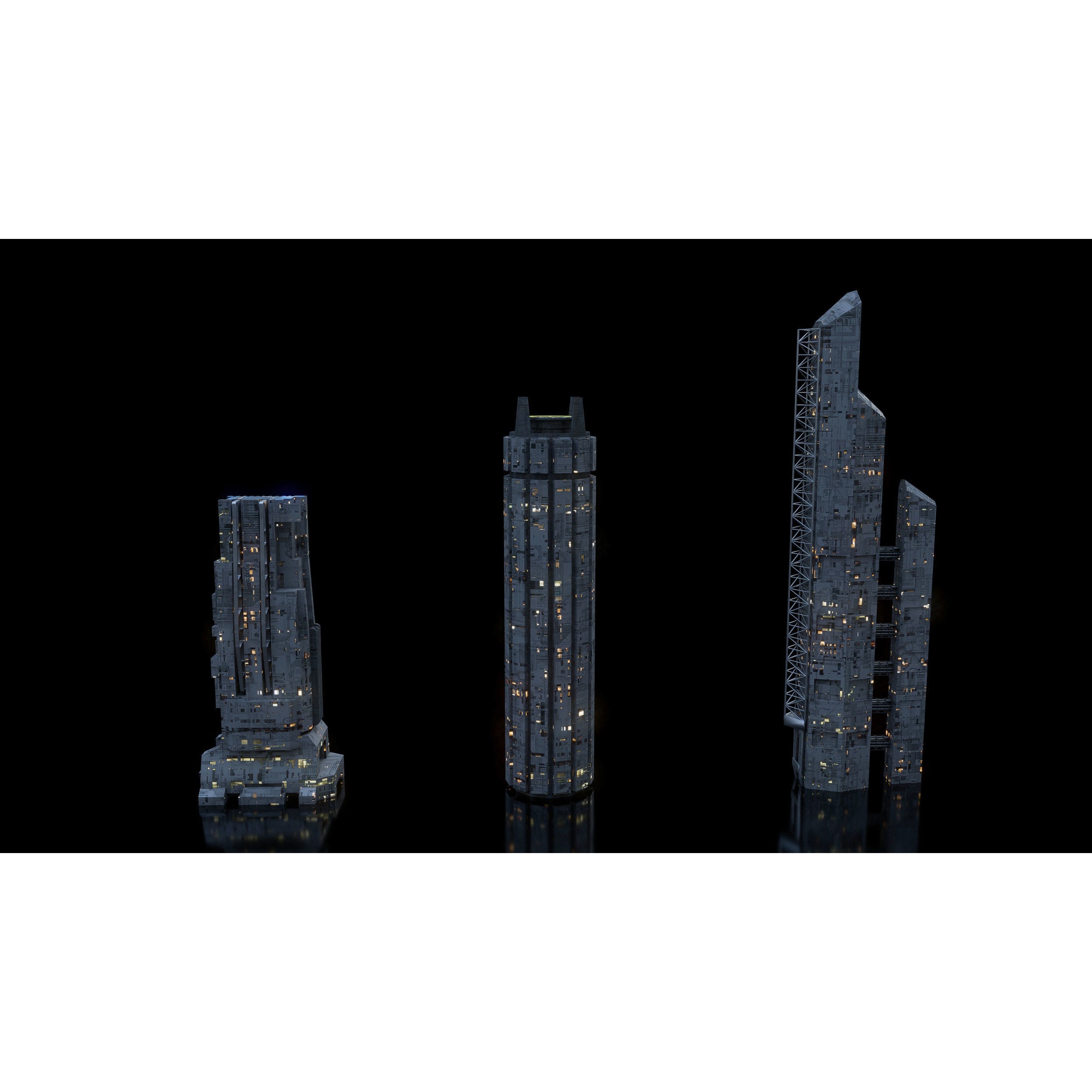 Sci-Fi Building - Low-Poly Game-Ready 3D Model - View 9