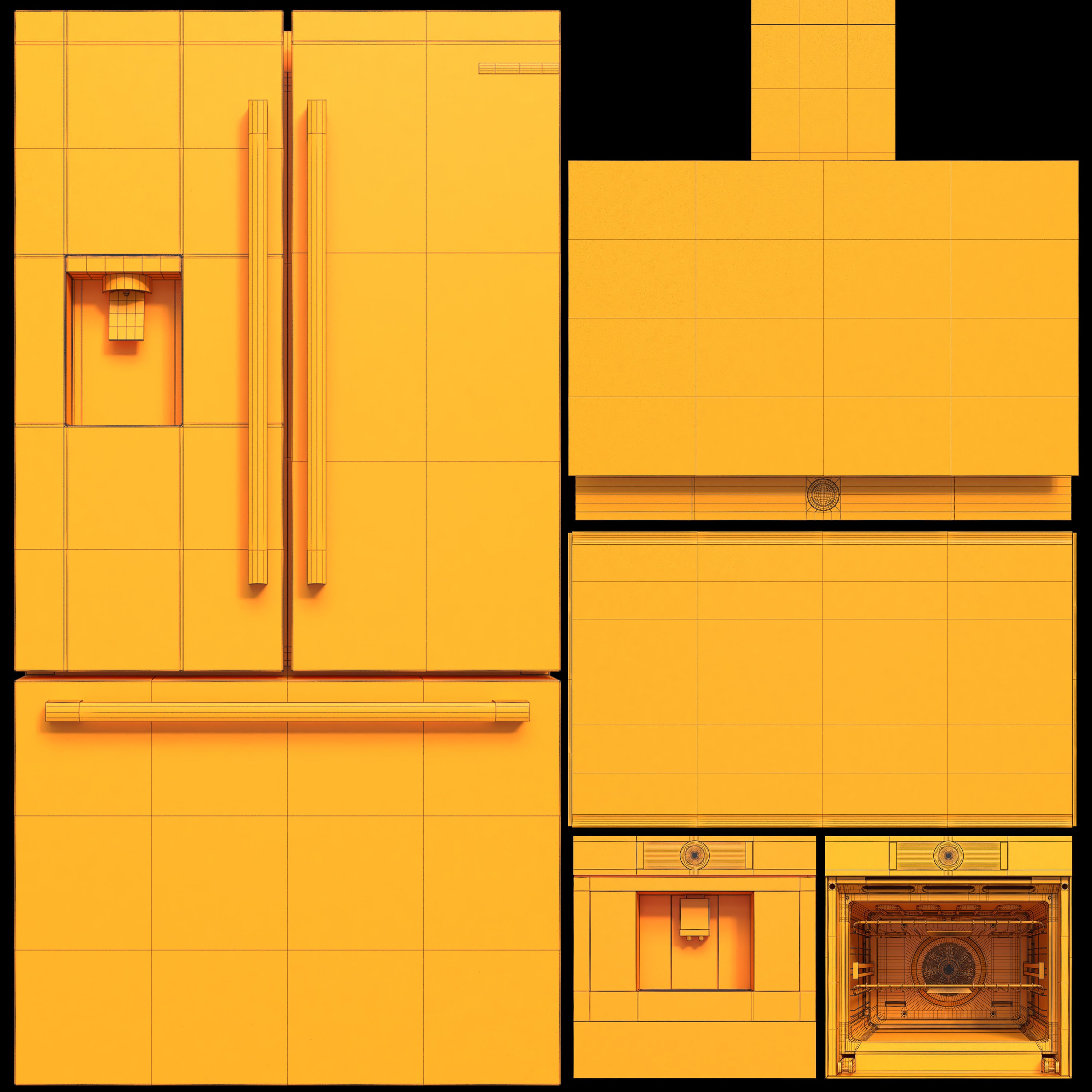 Bosch Kitchen Appliances - Low-Poly Game-Ready 3D Model