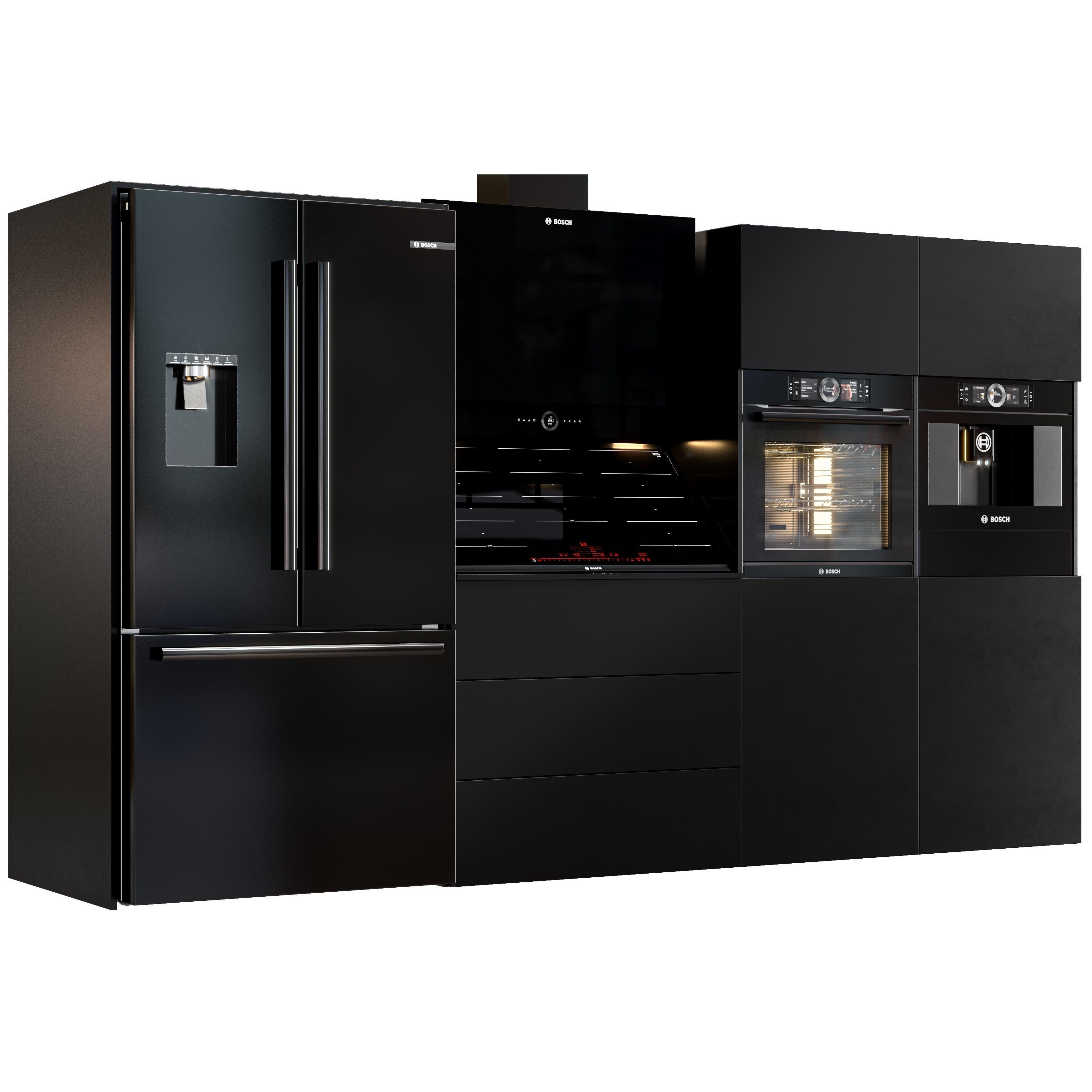 Bosch Kitchen Appliances - Low-Poly Game-Ready 3D Model - View 10