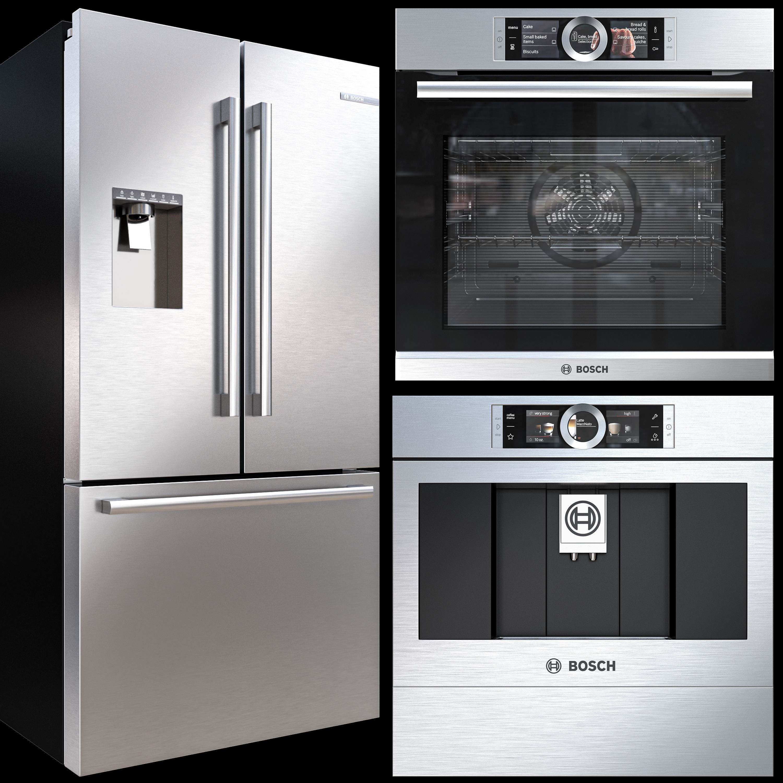 Bosch Kitchen Appliances - Low-Poly Game-Ready 3D Model - View 3