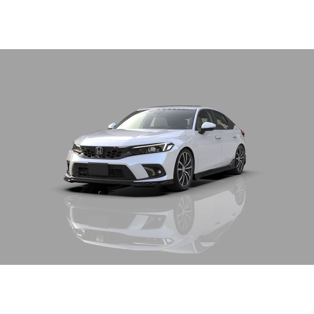 Honda Civic Hatchback 3D Model – High Poly Mugen Bodykit, FBX, OBJ, Blender - View 3