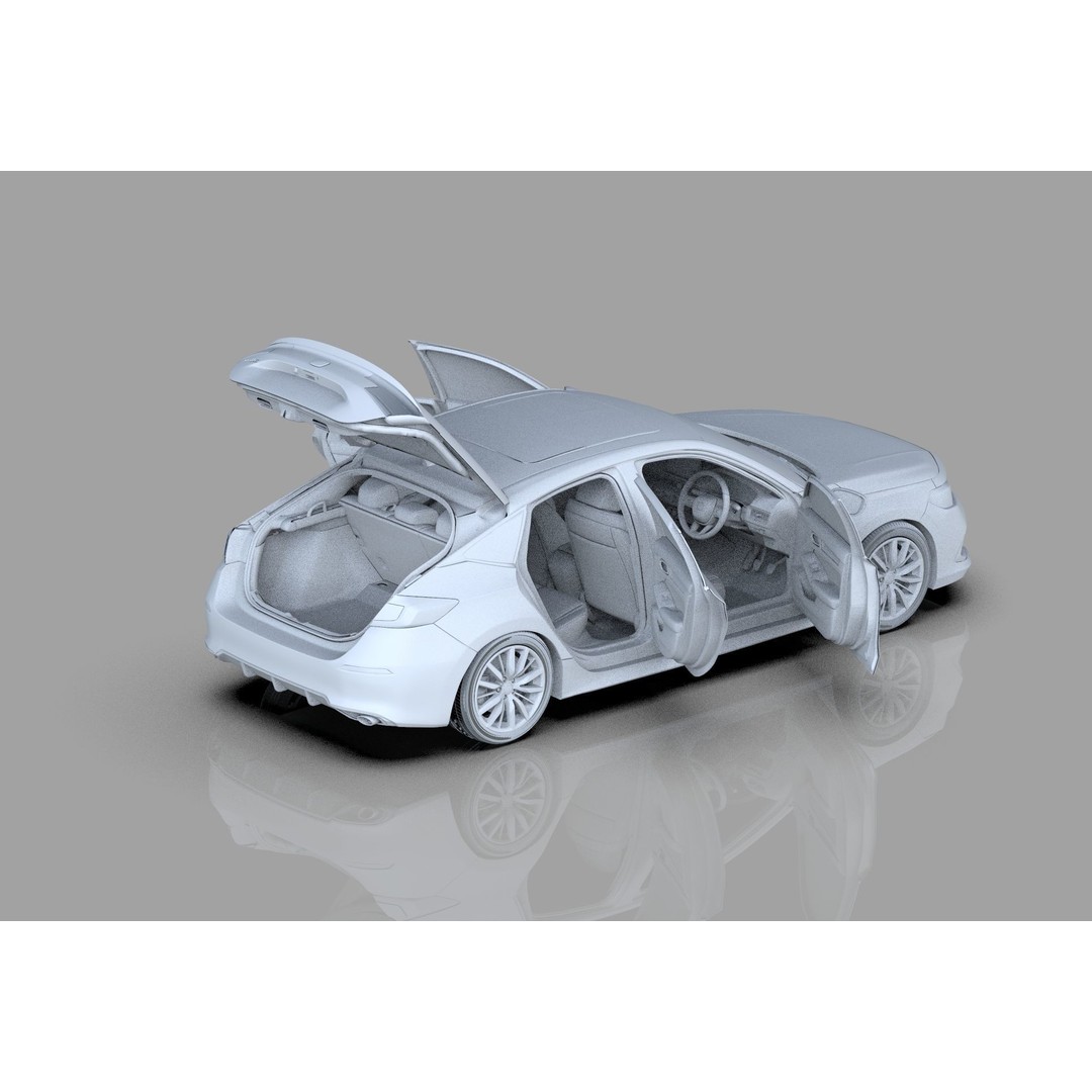 Honda Civic Hatchback 3D Model – High Poly Mugen Bodykit, FBX, OBJ, Blender - View 35