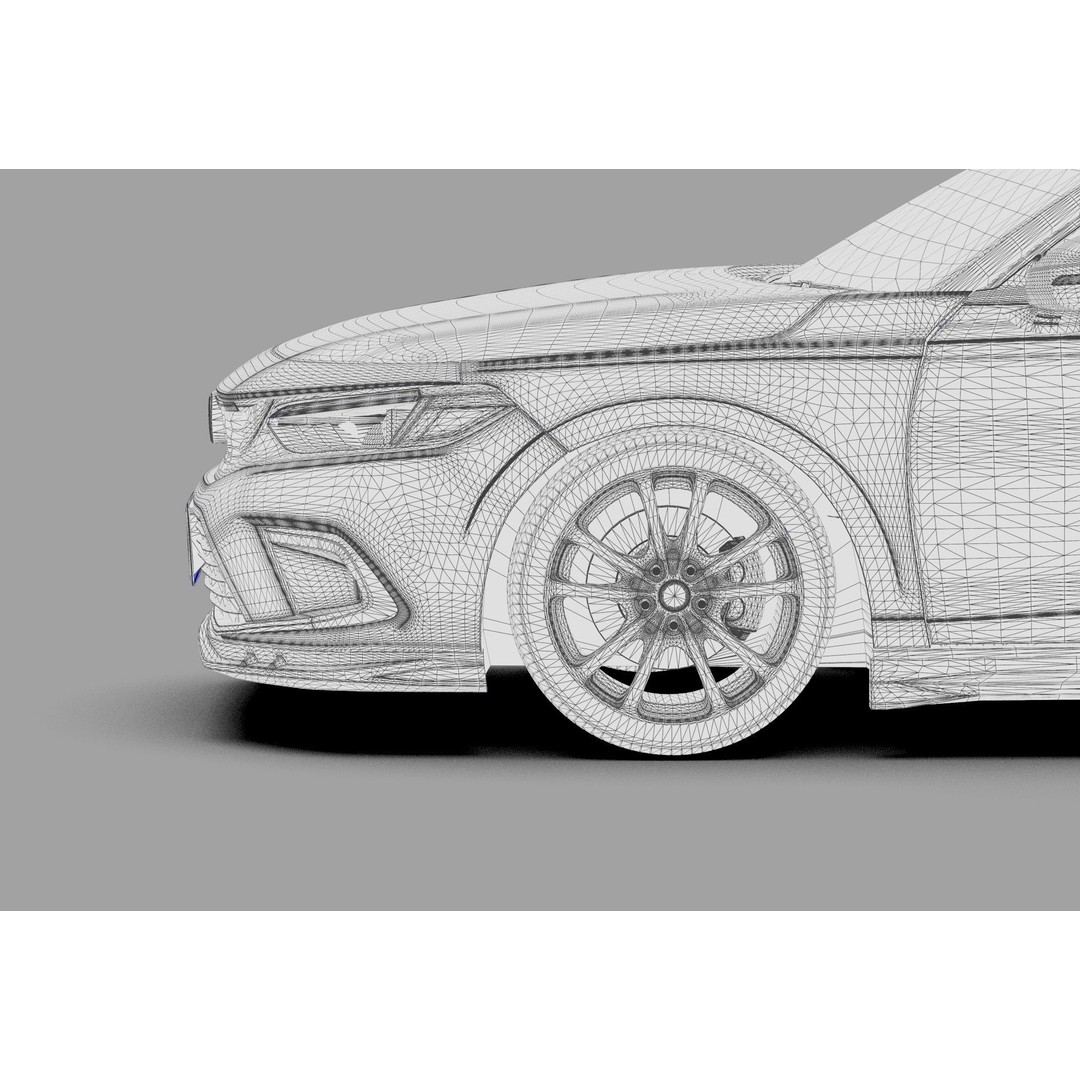Honda Civic Hatchback 3D Model – High Poly Mugen Bodykit, FBX, OBJ, Blender - View 55