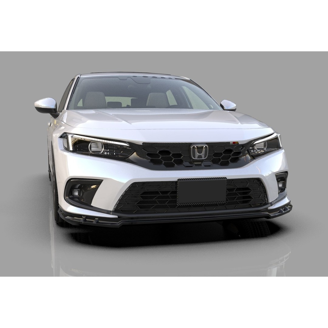 Honda Civic Hatchback 3D Model – High Poly Mugen Bodykit, FBX, OBJ, Blender - View 7