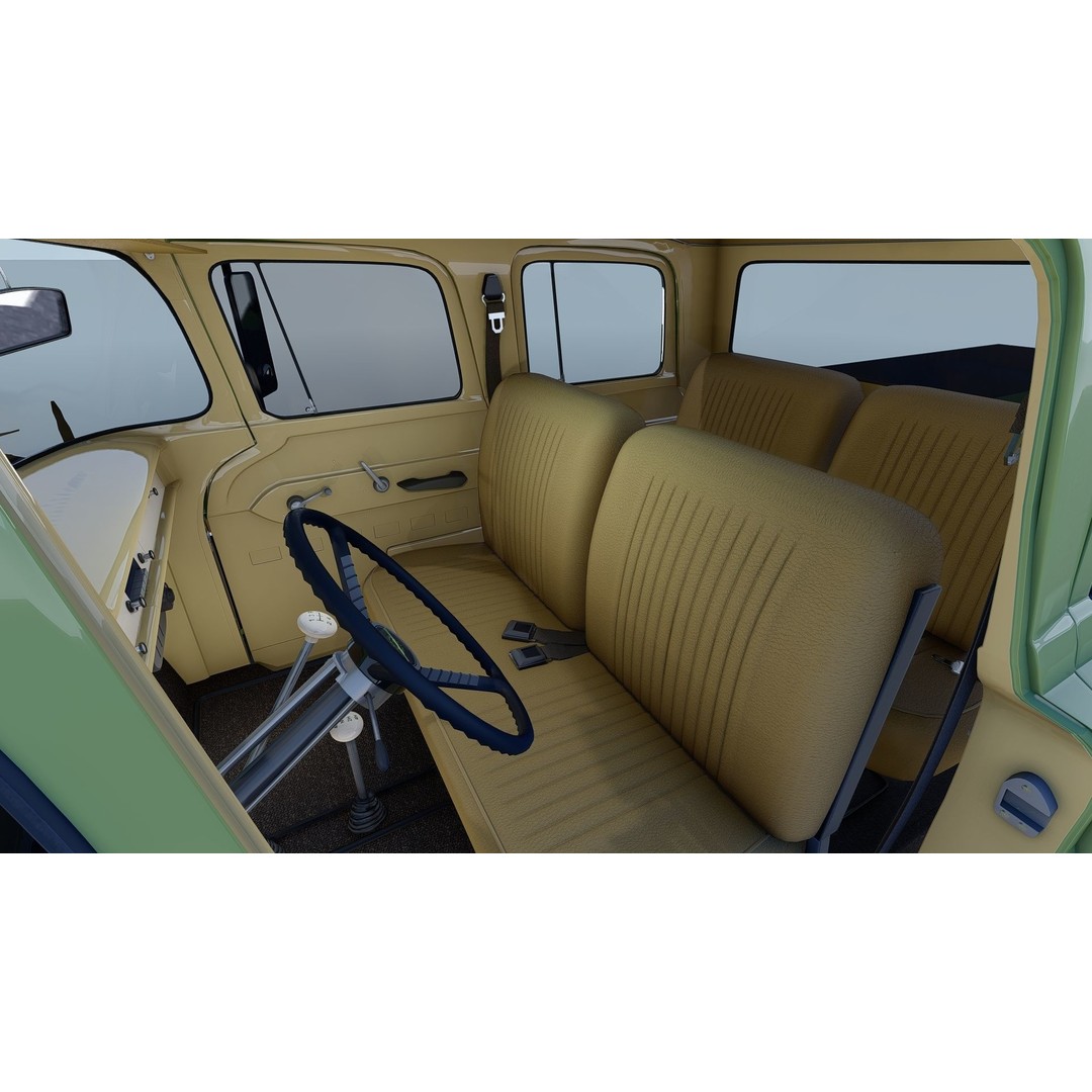 1959 F350 Crew Cab Long Bed 3D Model – Restomod Vehicle, Blender, FBX, OBJ - View 23