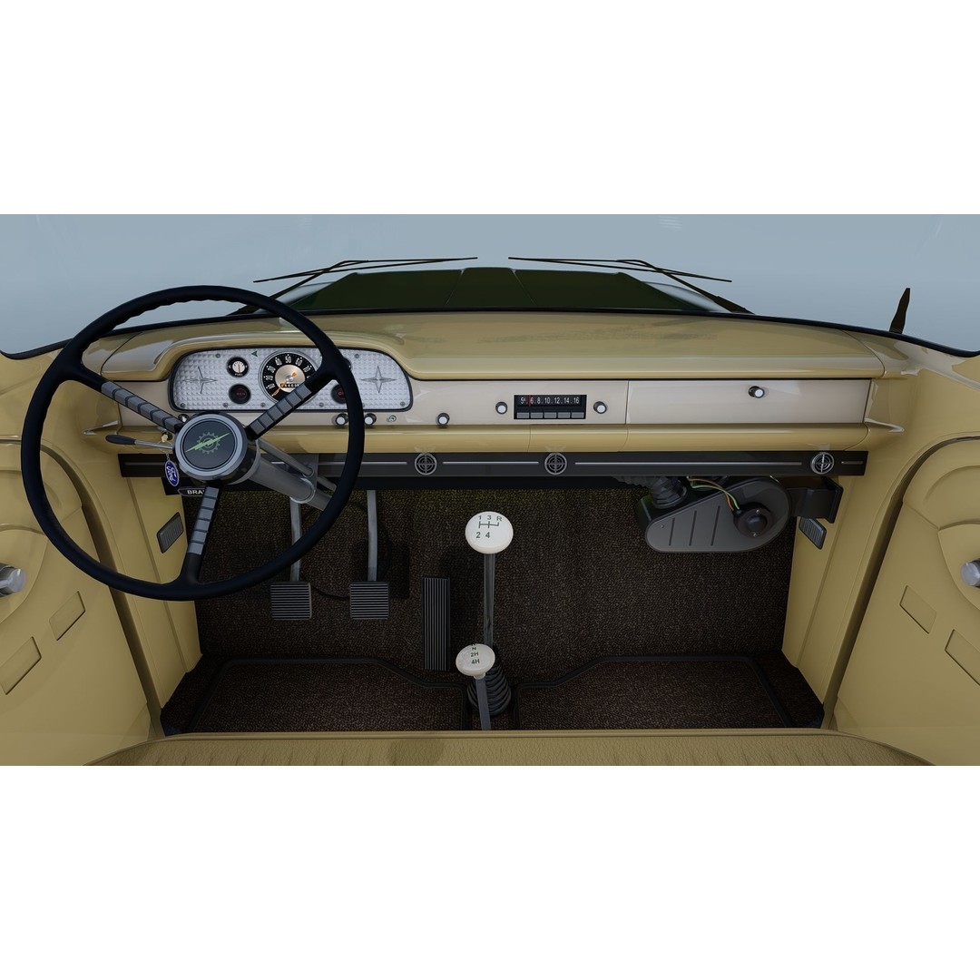 1959 F350 Crew Cab Long Bed 3D Model – Restomod Vehicle, Blender, FBX, OBJ - View 24