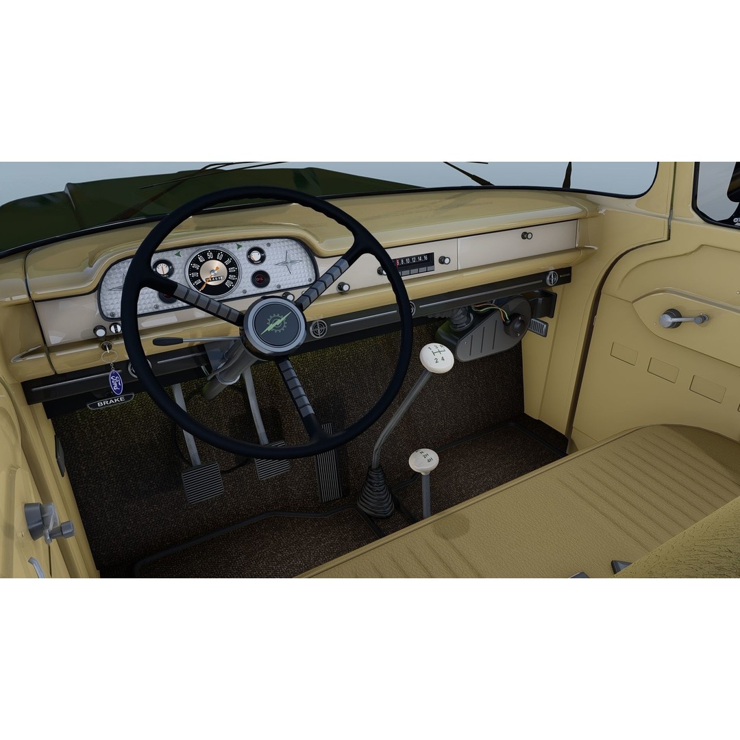 1959 F350 Crew Cab Long Bed 3D Model – Restomod Vehicle, Blender, FBX, OBJ - View 25