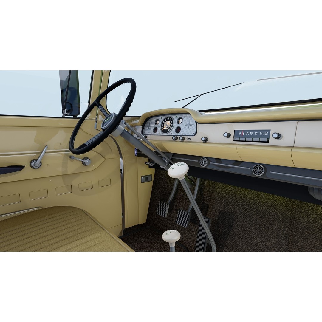1959 F350 Crew Cab Long Bed 3D Model – Restomod Vehicle, Blender, FBX, OBJ - View 28
