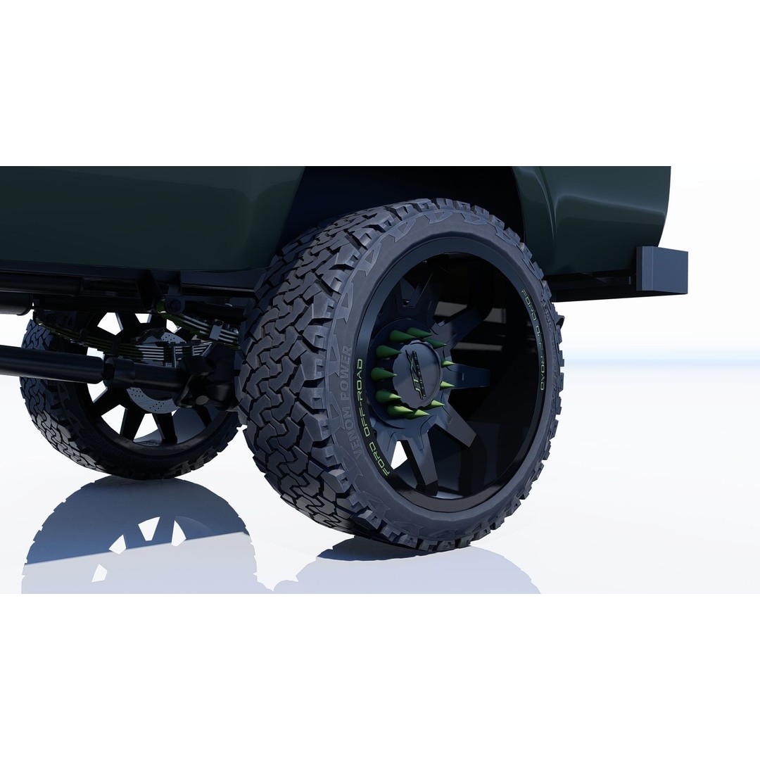 1959 F350 Crew Cab Long Bed 3D Model – Restomod Vehicle, Blender, FBX, OBJ - View 31
