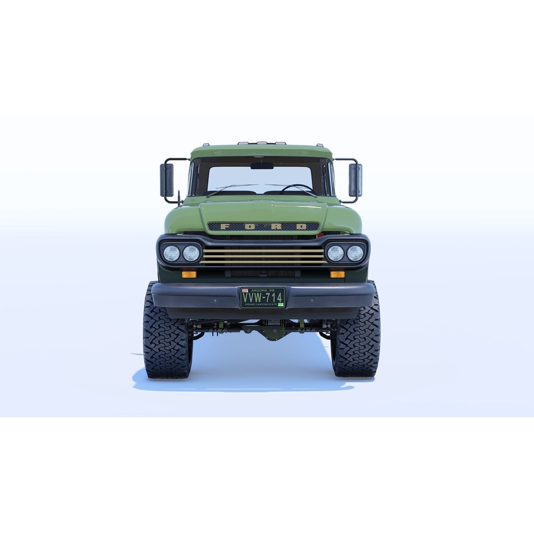 1959 F350 Crew Cab Long Bed 3D Model – Restomod Vehicle, Blender, FBX, OBJ - View 5