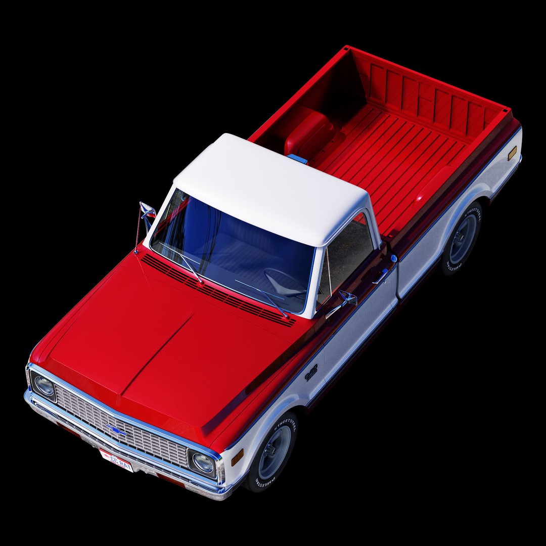 Chevrolet C10 3D Model – High Detail Vintage Truck, FBX - View 18