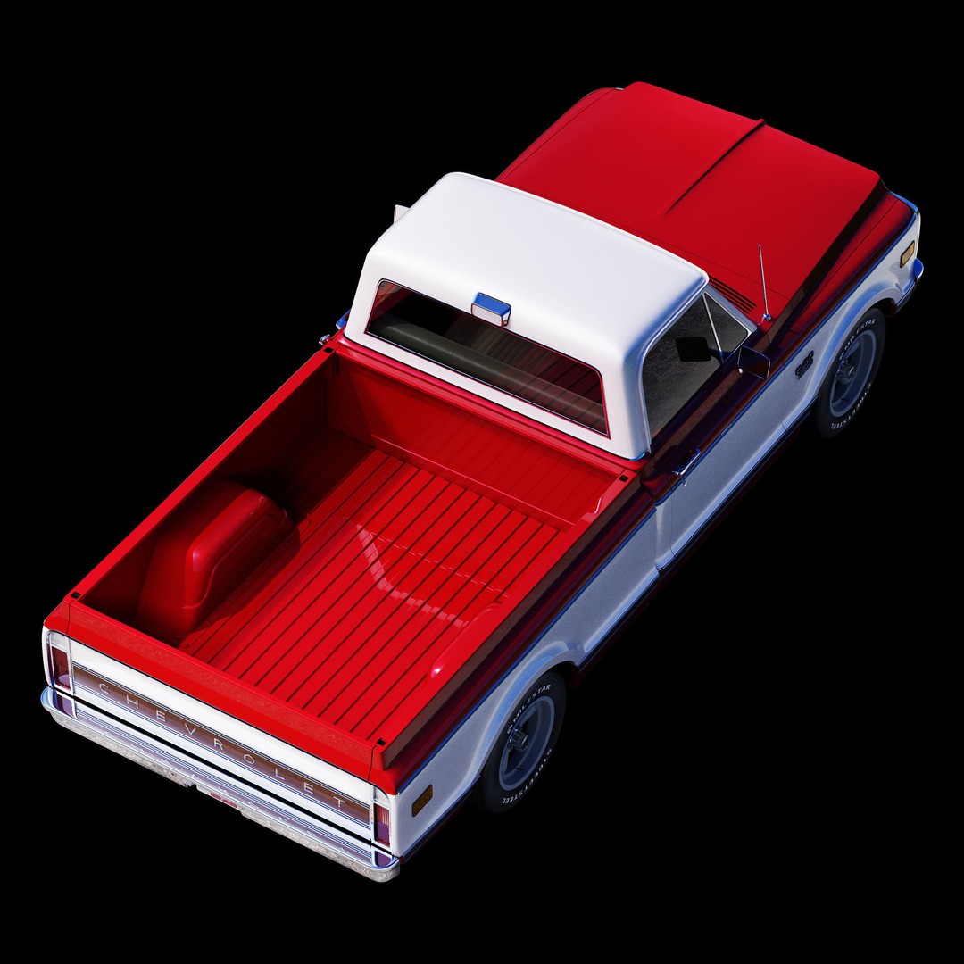Chevrolet C10 3D Model – High Detail Vintage Truck, FBX - View 19