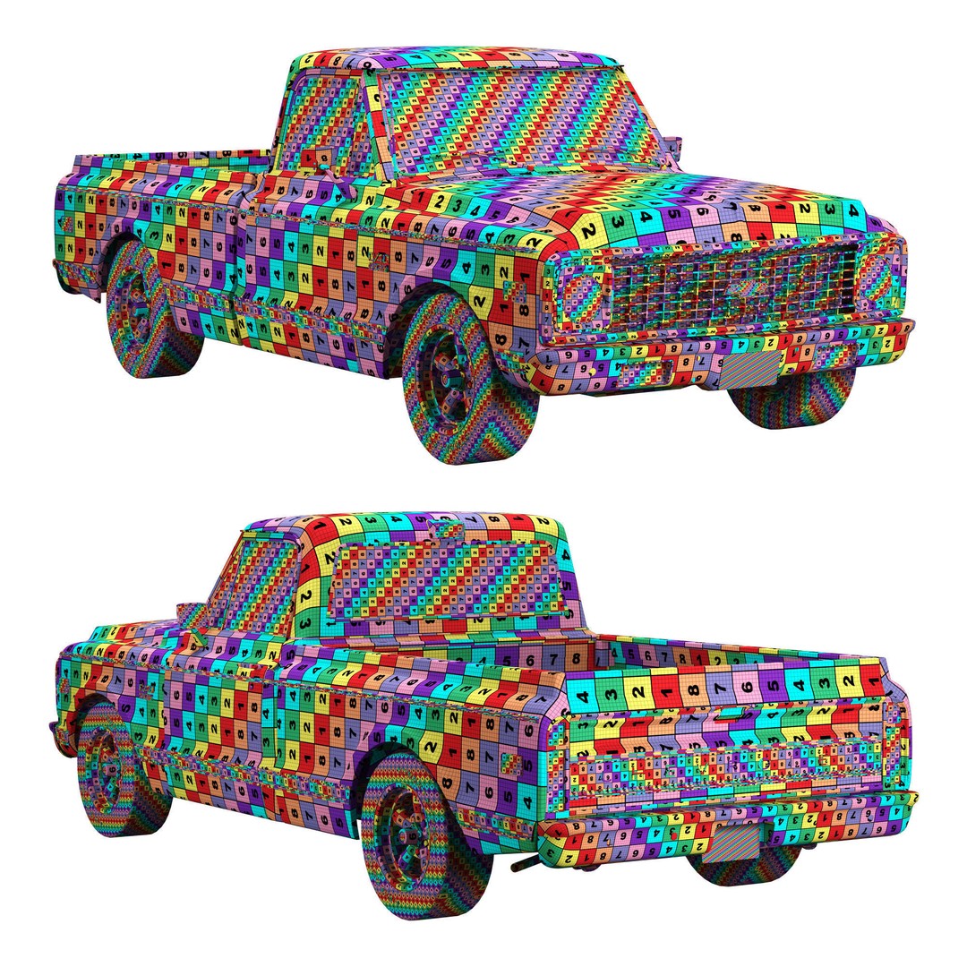 Chevrolet C10 3D Model – High Detail Vintage Truck, FBX - View 22