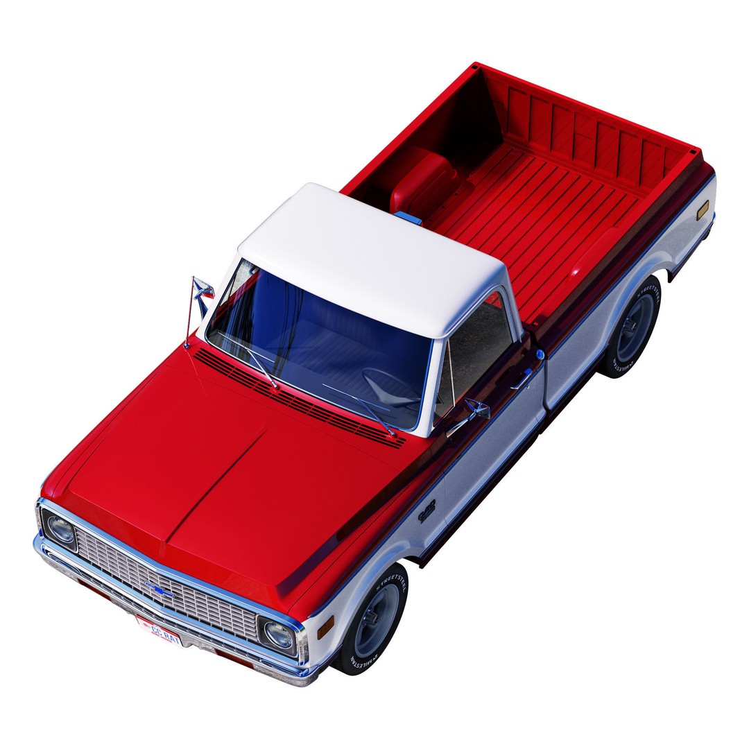 Chevrolet C10 3D Model – High Detail Vintage Truck, FBX - View 9