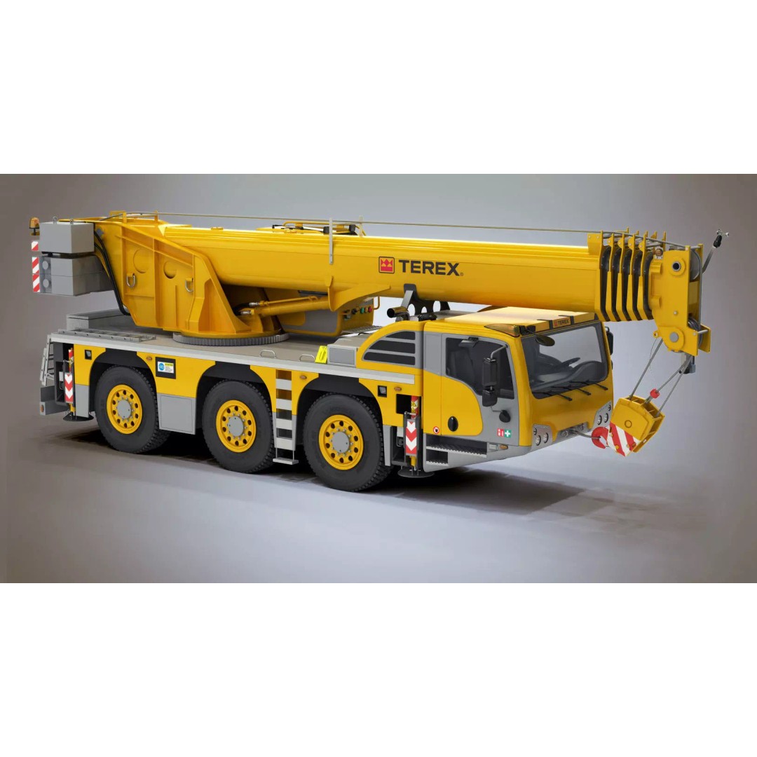 Terex Challenger 3160 Mobile Crane 3D Model – Detailed All Terrain Asset, FBX, OBJ - View 11