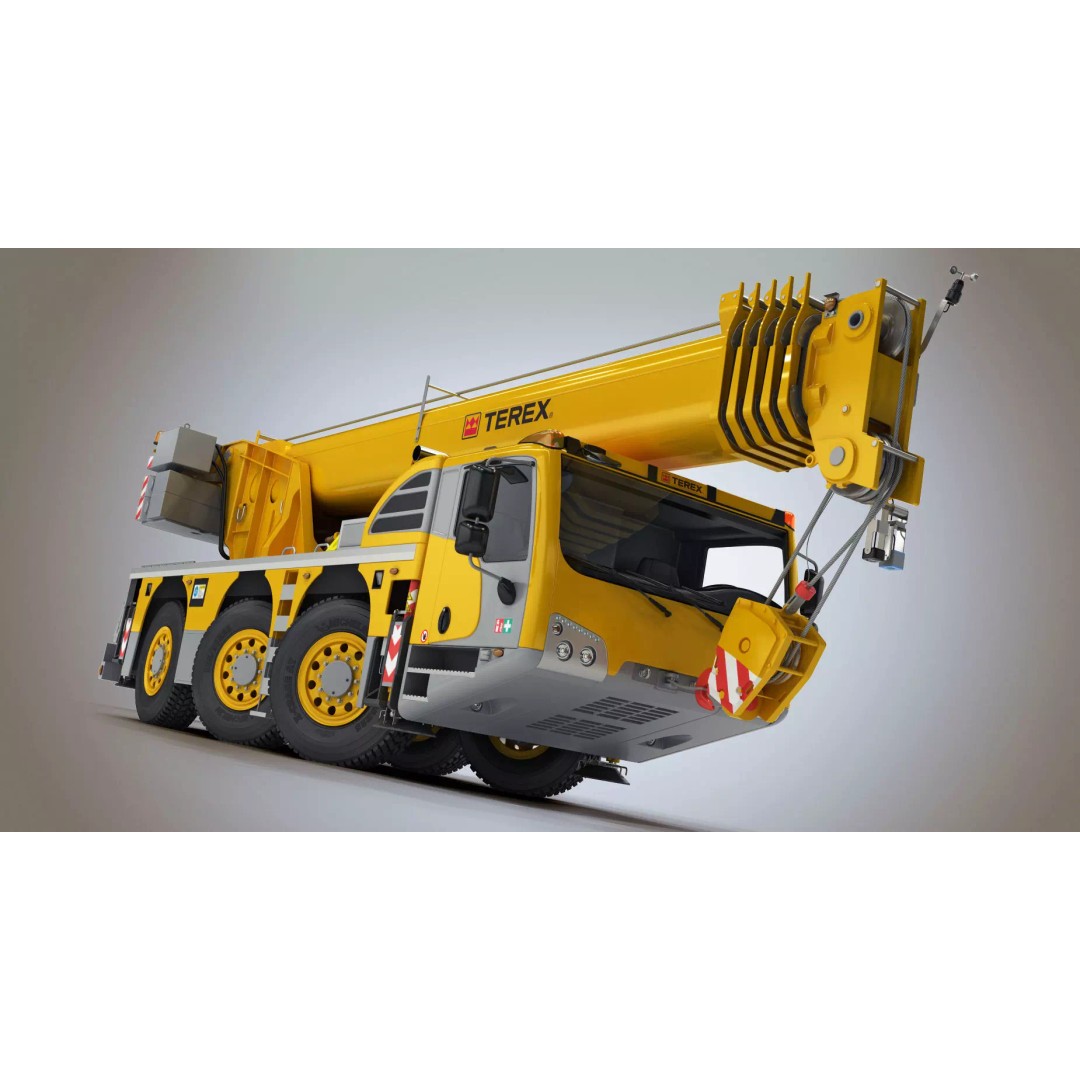 Terex Challenger 3160 Mobile Crane 3D Model – Detailed All Terrain Asset, FBX, OBJ - View 12