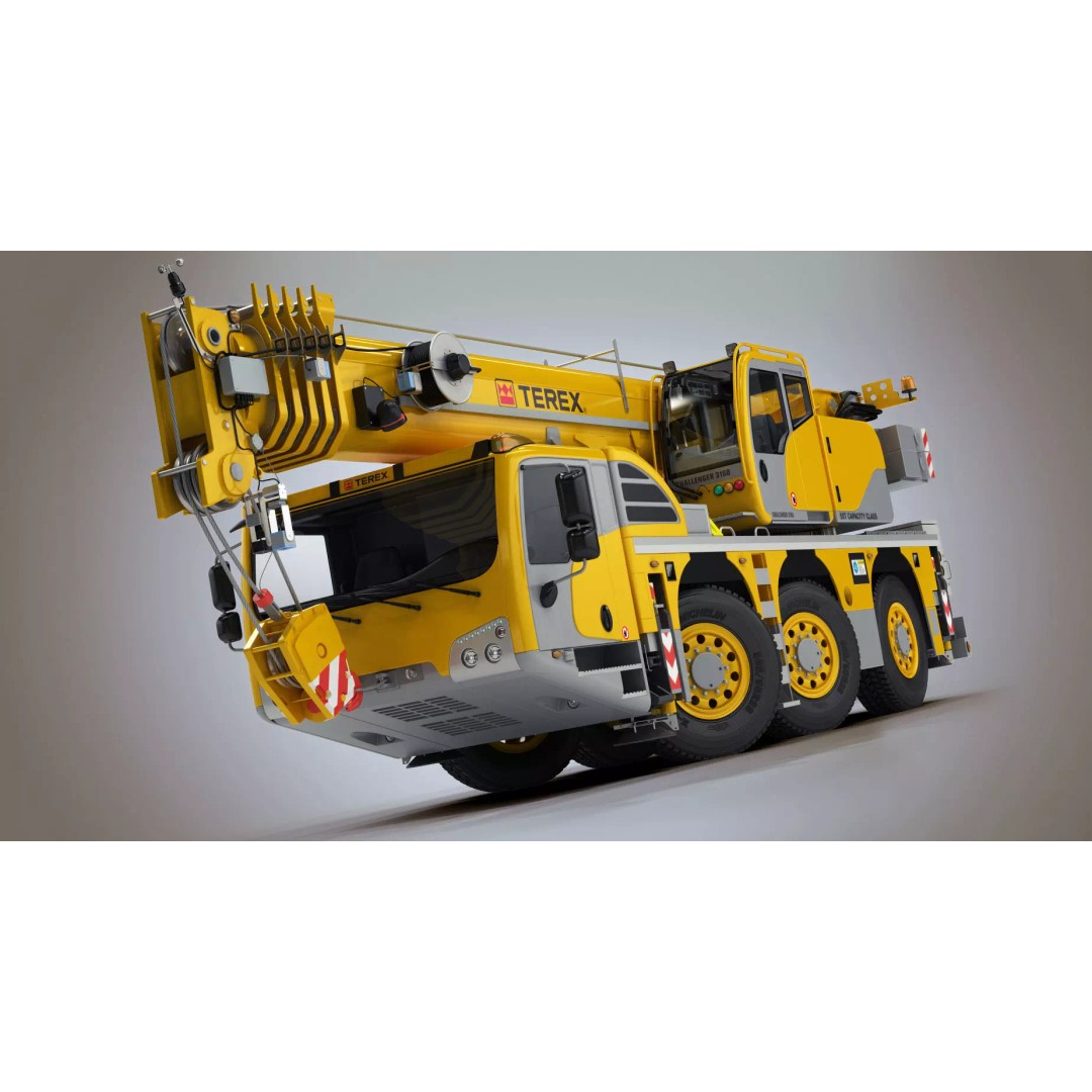 Terex Challenger 3160 Mobile Crane 3D Model – Detailed All Terrain Asset, FBX, OBJ - View 13