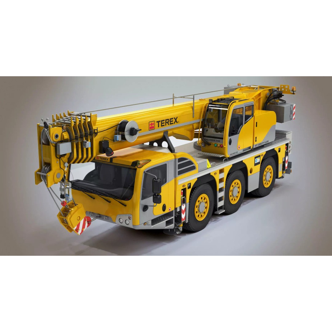 Terex Challenger 3160 Mobile Crane 3D Model – Detailed All Terrain Asset, FBX, OBJ - View 14