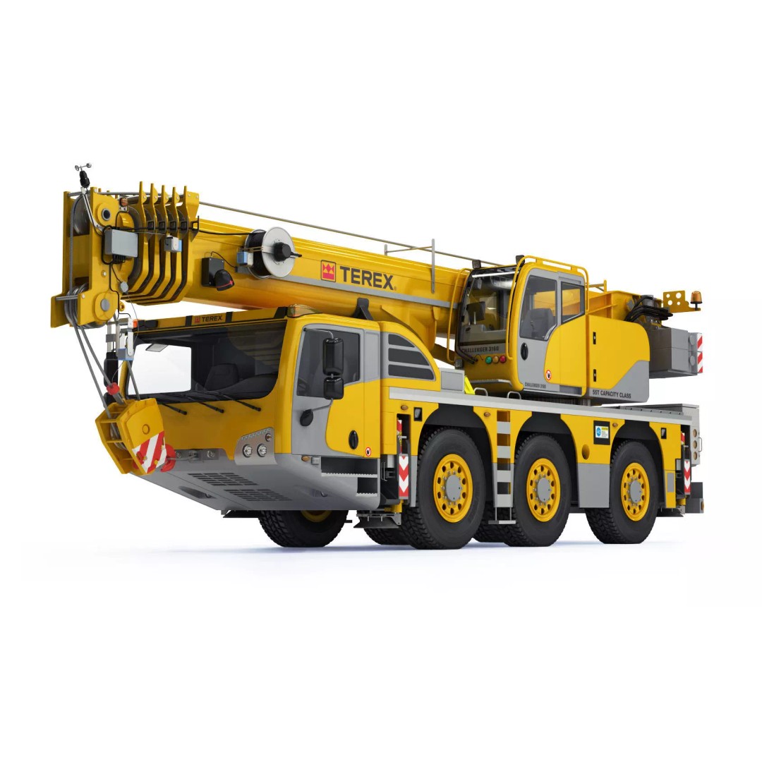Terex Challenger 3160 Mobile Crane 3D Model – Detailed All Terrain Asset, FBX, OBJ - View 2
