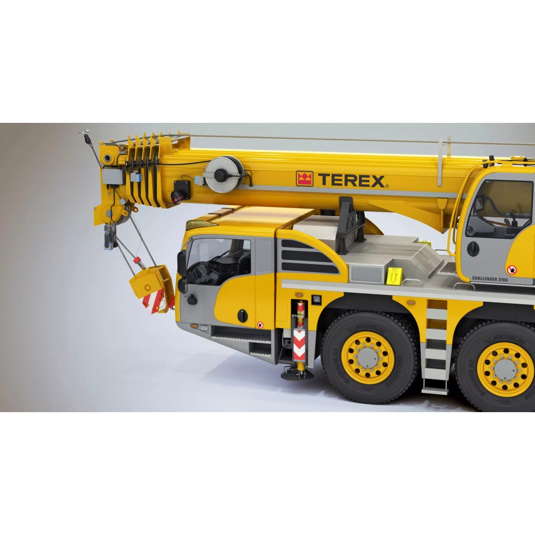 Terex Challenger 3160 Mobile Crane 3D Model – Detailed All Terrain Asset, FBX, OBJ - View 21