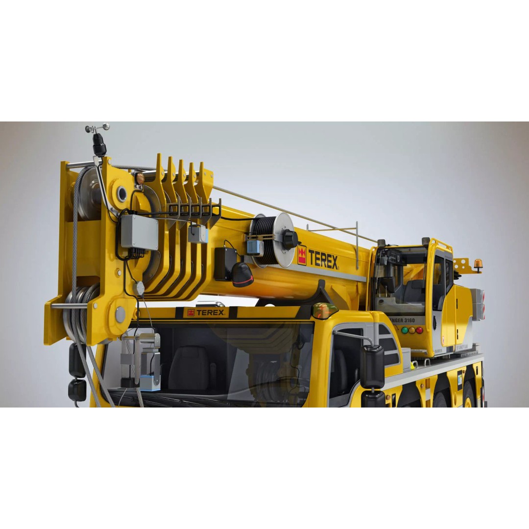 Terex Challenger 3160 Mobile Crane 3D Model – Detailed All Terrain Asset, FBX, OBJ - View 24