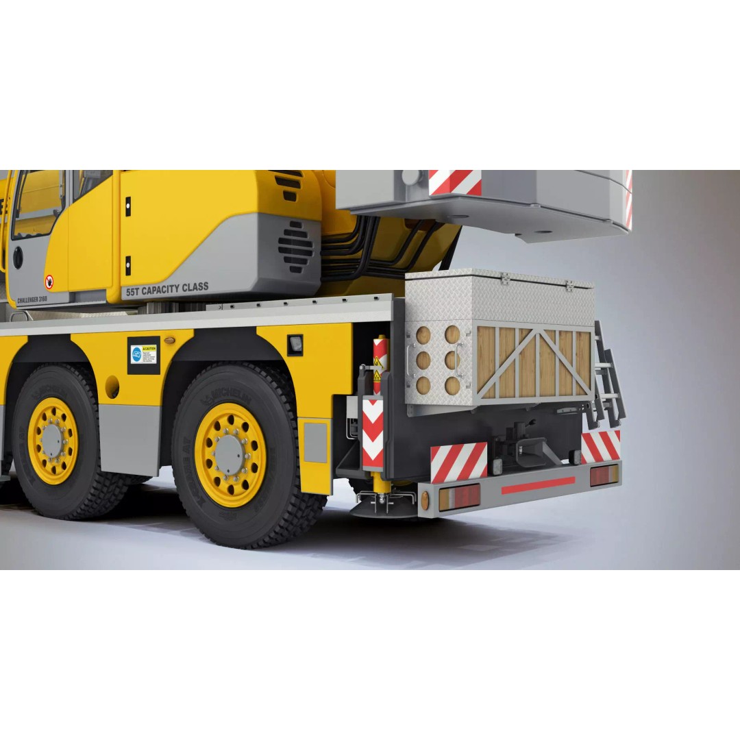 Terex Challenger 3160 Mobile Crane 3D Model – Detailed All Terrain Asset, FBX, OBJ - View 26