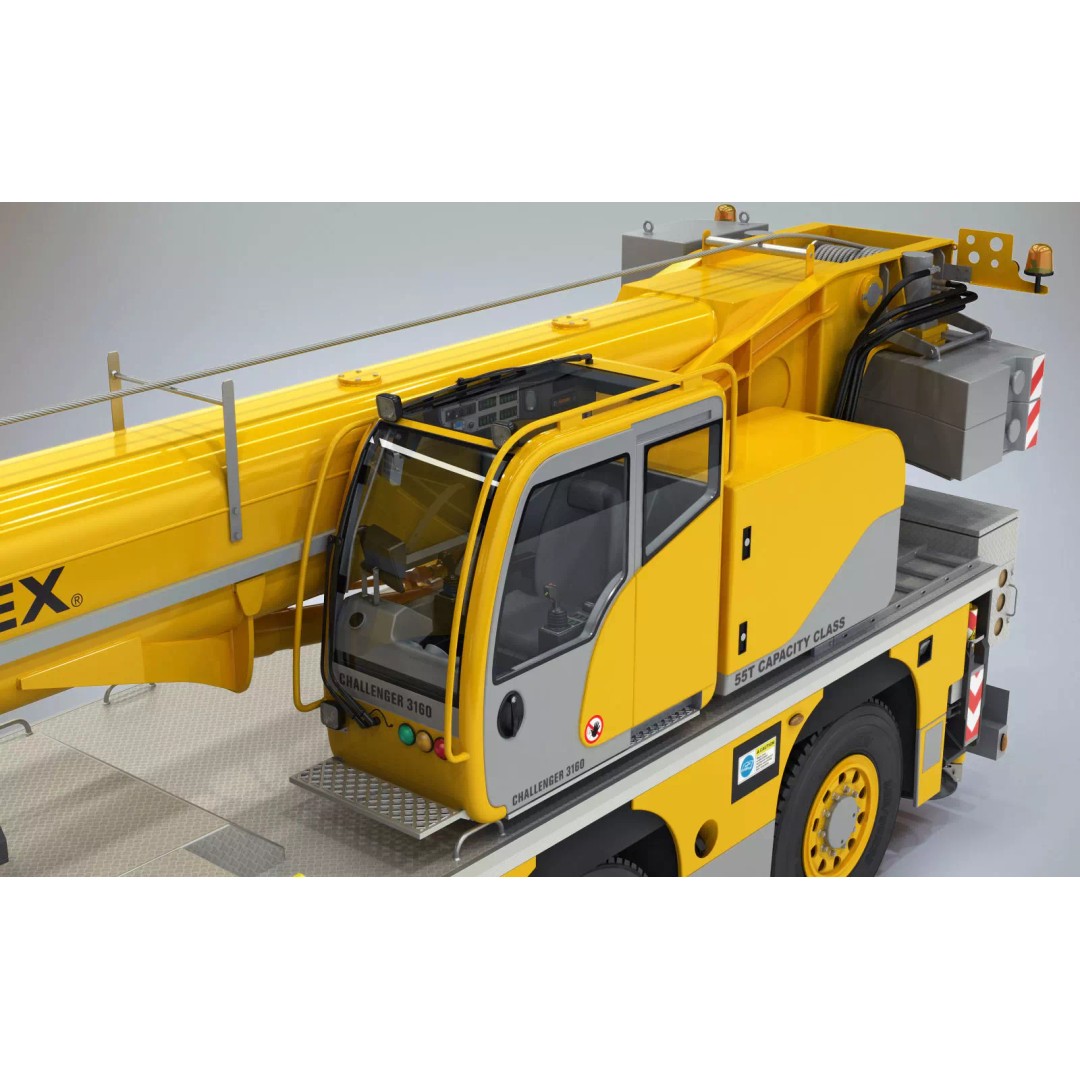 Terex Challenger 3160 Mobile Crane 3D Model – Detailed All Terrain Asset, FBX, OBJ - View 27