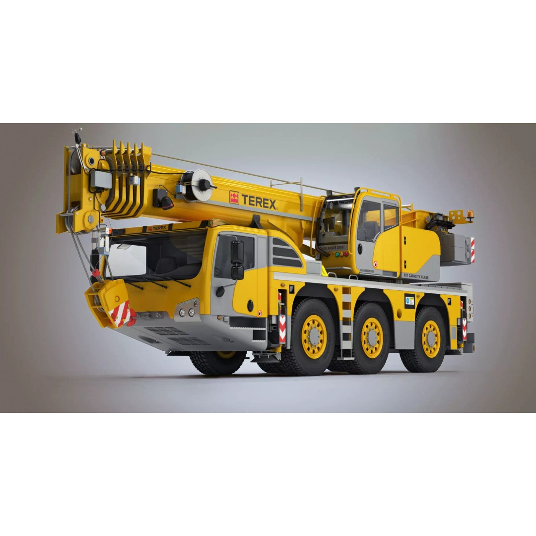 Terex Challenger 3160 Mobile Crane 3D Model – Detailed All Terrain Asset, FBX, OBJ - View 3