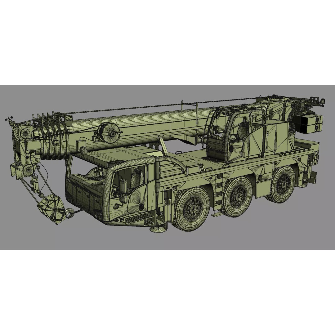 Terex Challenger 3160 Mobile Crane 3D Model – Detailed All Terrain Asset, FBX, OBJ - View 30