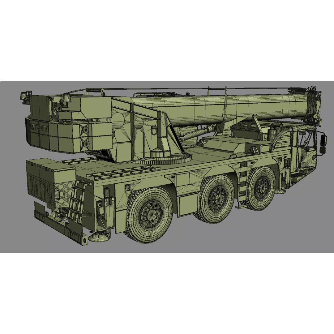Terex Challenger 3160 Mobile Crane 3D Model – Detailed All Terrain Asset, FBX, OBJ - View 32
