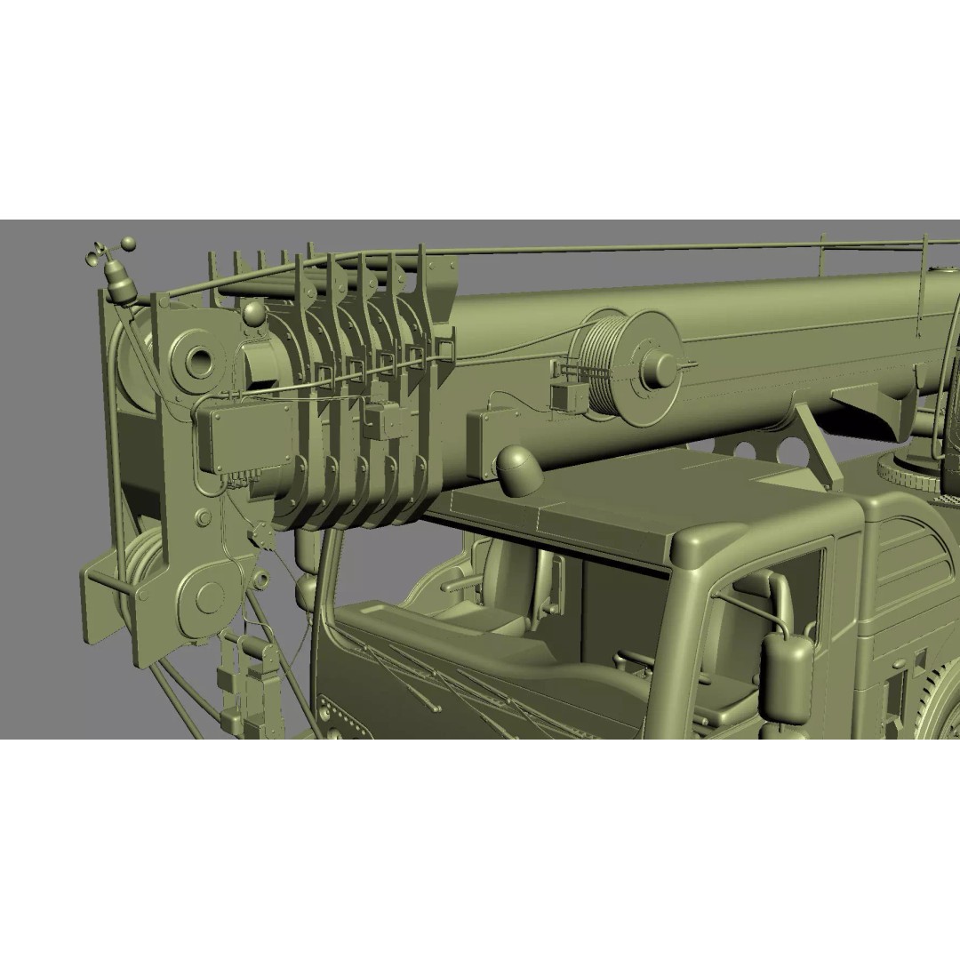 Terex Challenger 3160 Mobile Crane 3D Model – Detailed All Terrain Asset, FBX, OBJ - View 33