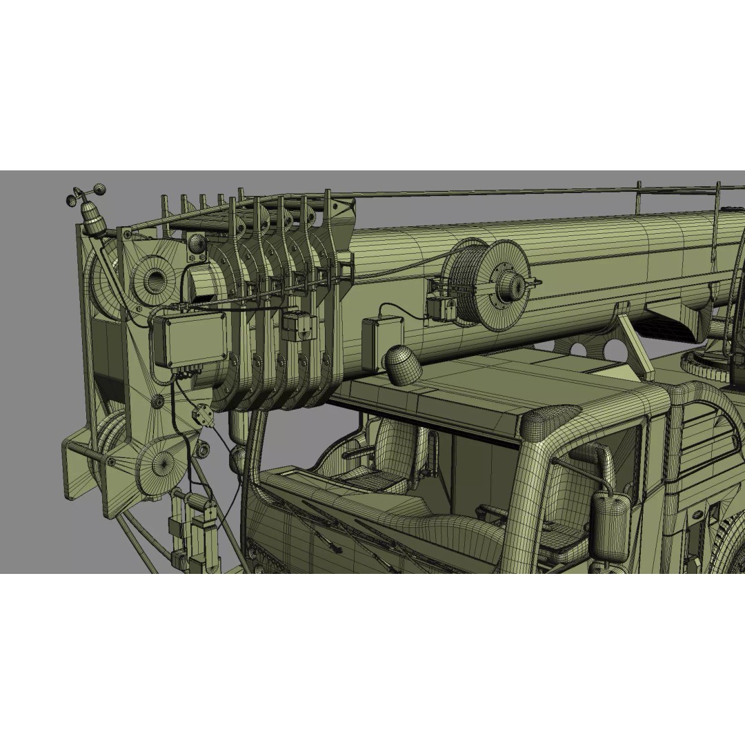 Terex Challenger 3160 Mobile Crane 3D Model – Detailed All Terrain Asset, FBX, OBJ - View 34