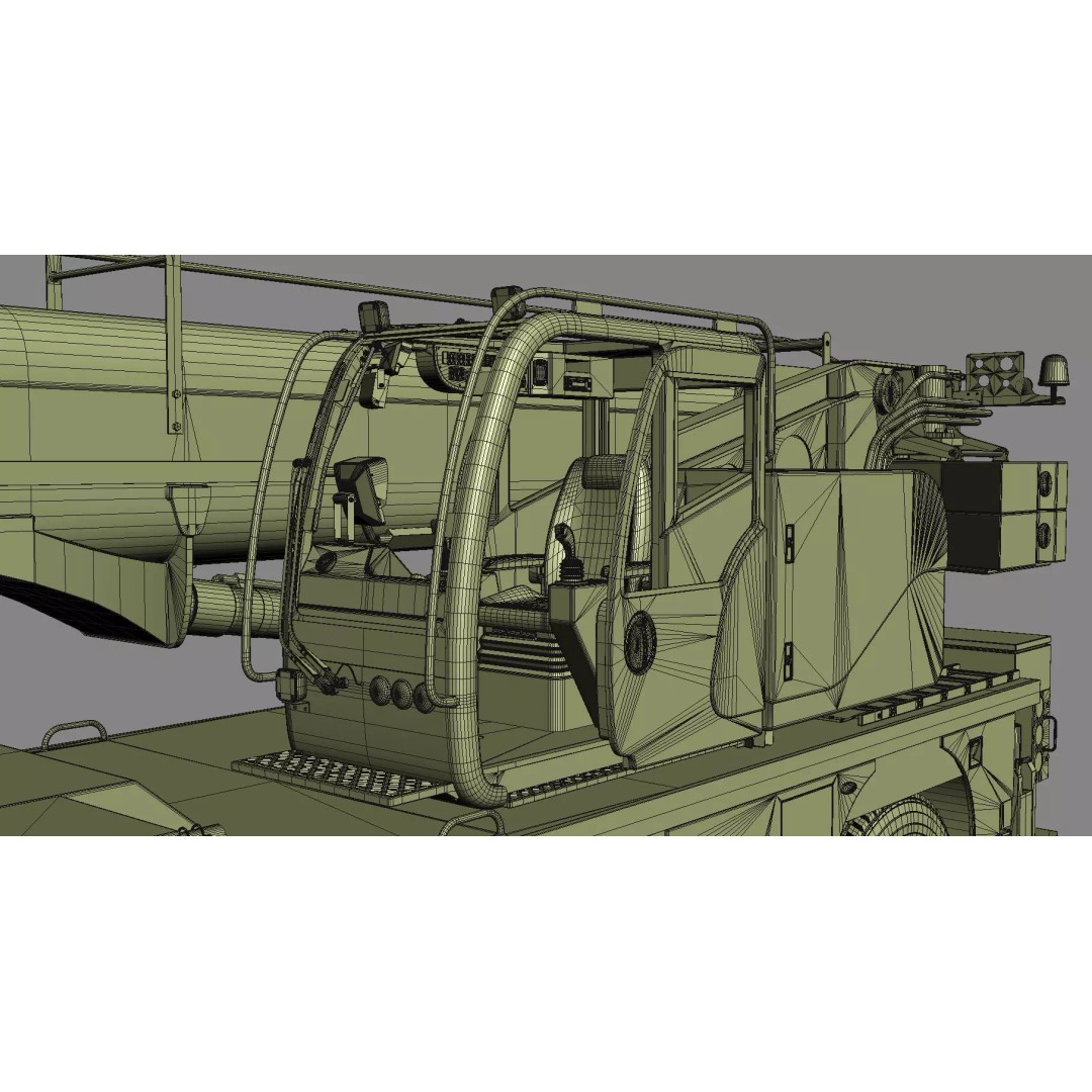 Terex Challenger 3160 Mobile Crane 3D Model – Detailed All Terrain Asset, FBX, OBJ - View 38