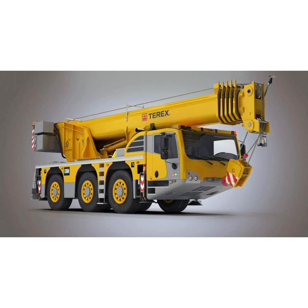 Terex Challenger 3160 Mobile Crane 3D Model – Detailed All Terrain Asset, FBX, OBJ - View 5