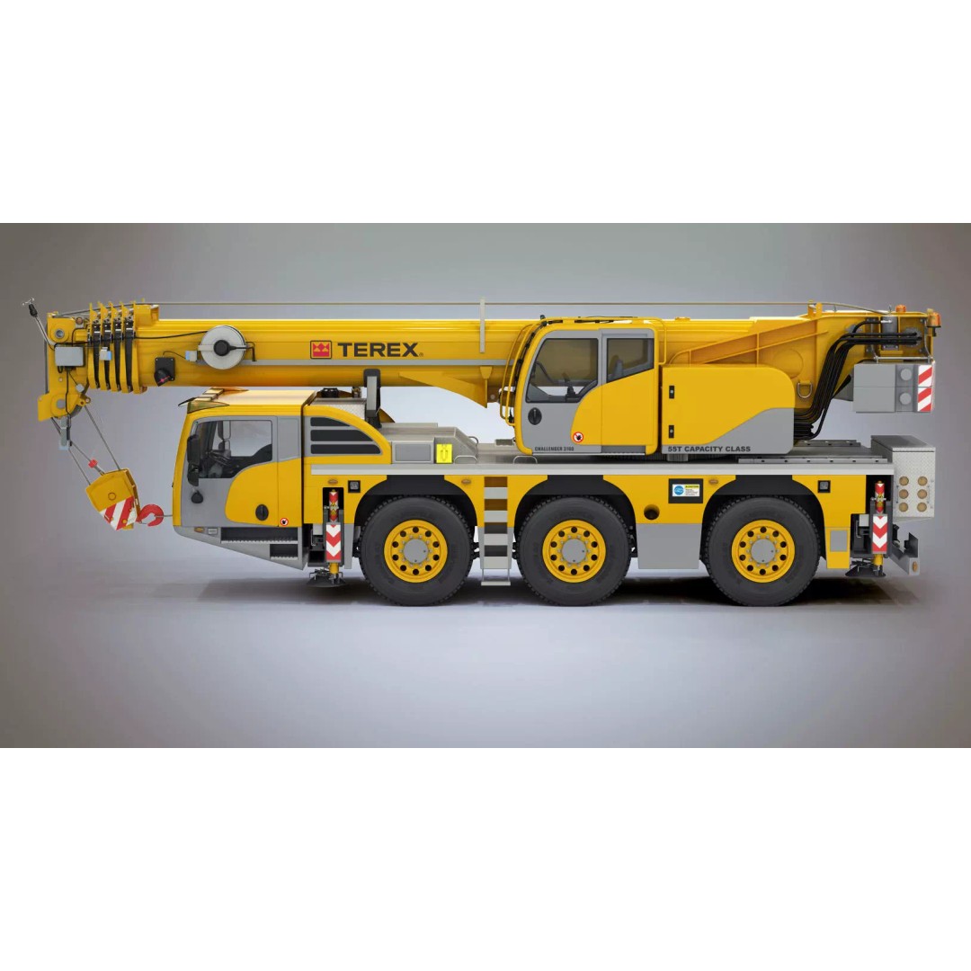 Terex Challenger 3160 Mobile Crane 3D Model – Detailed All Terrain Asset, FBX, OBJ - View 6