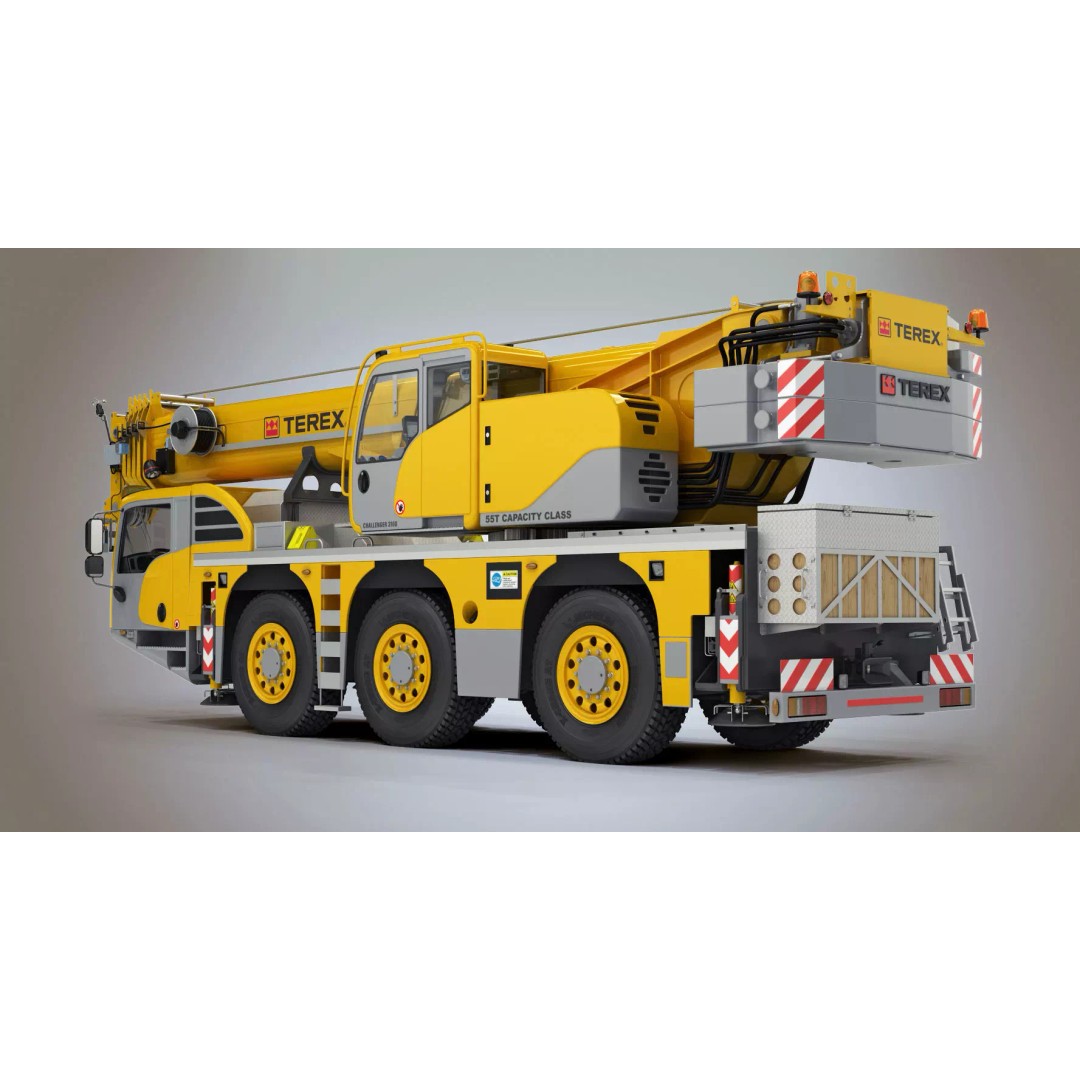 Terex Challenger 3160 Mobile Crane 3D Model – Detailed All Terrain Asset, FBX, OBJ - View 7