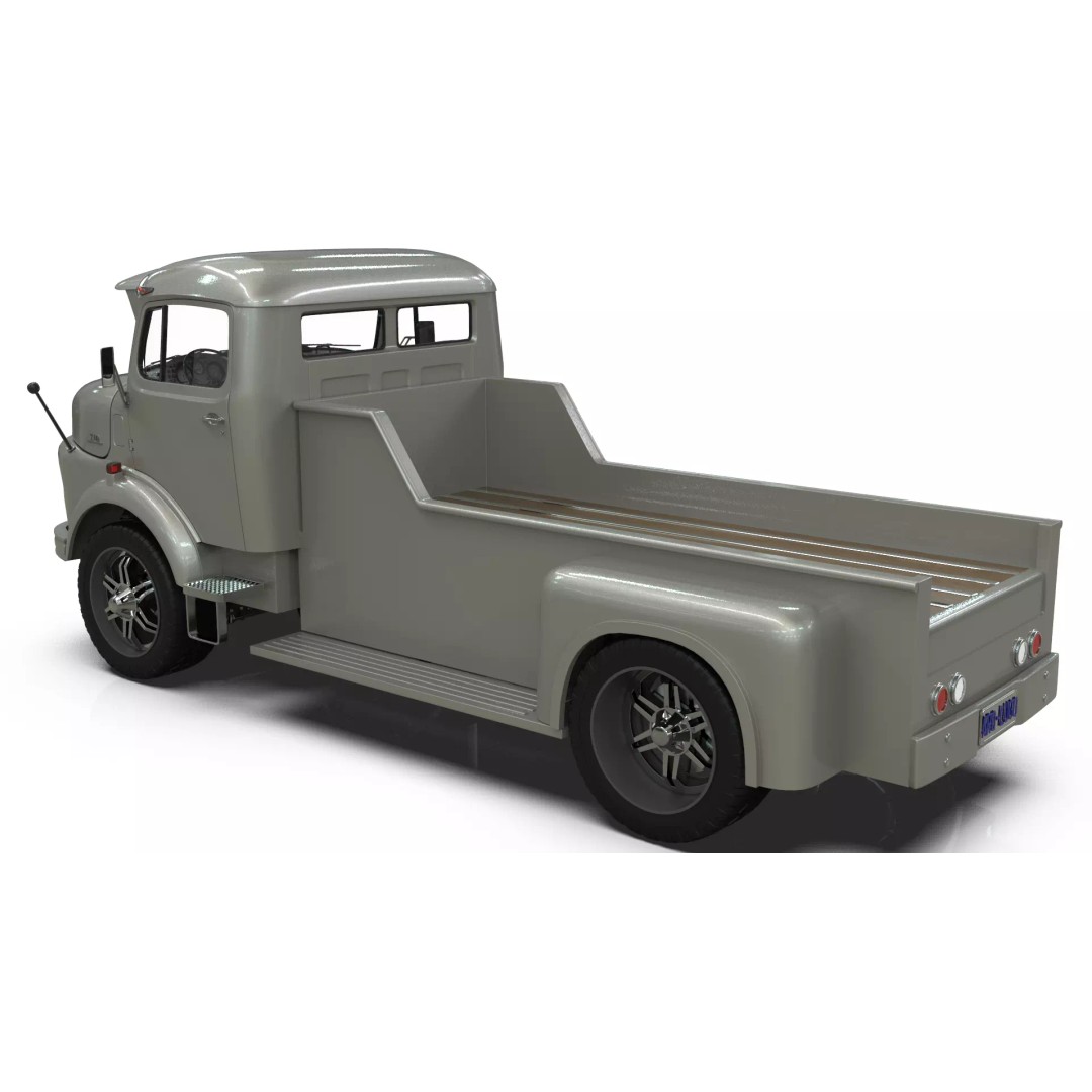 Mercedes-Benz LAK 710 4x4 Custom Pickup 3D Model – Vintage Modular Truck Asset - View 11