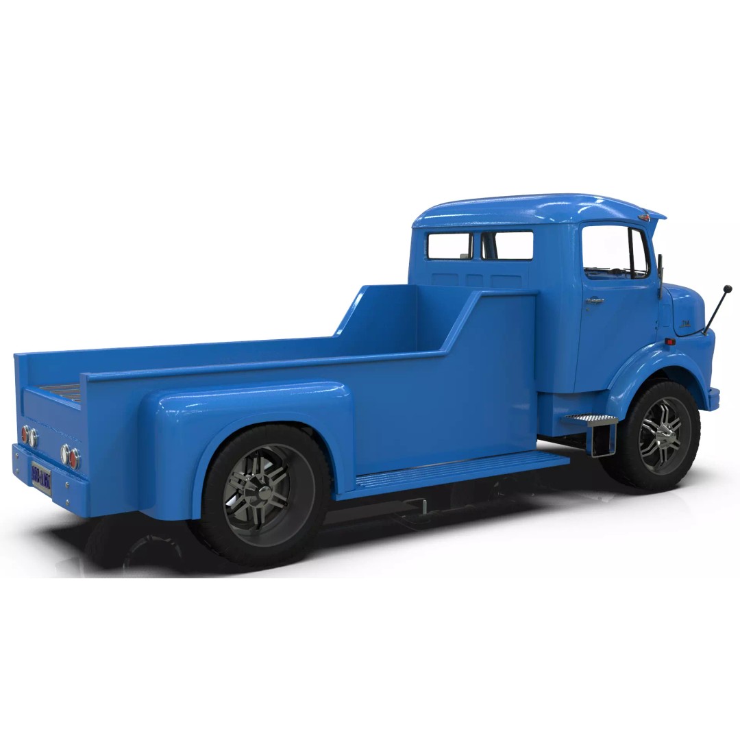 Mercedes-Benz LAK 710 4x4 Custom Pickup 3D Model – Vintage Modular Truck Asset - View 15
