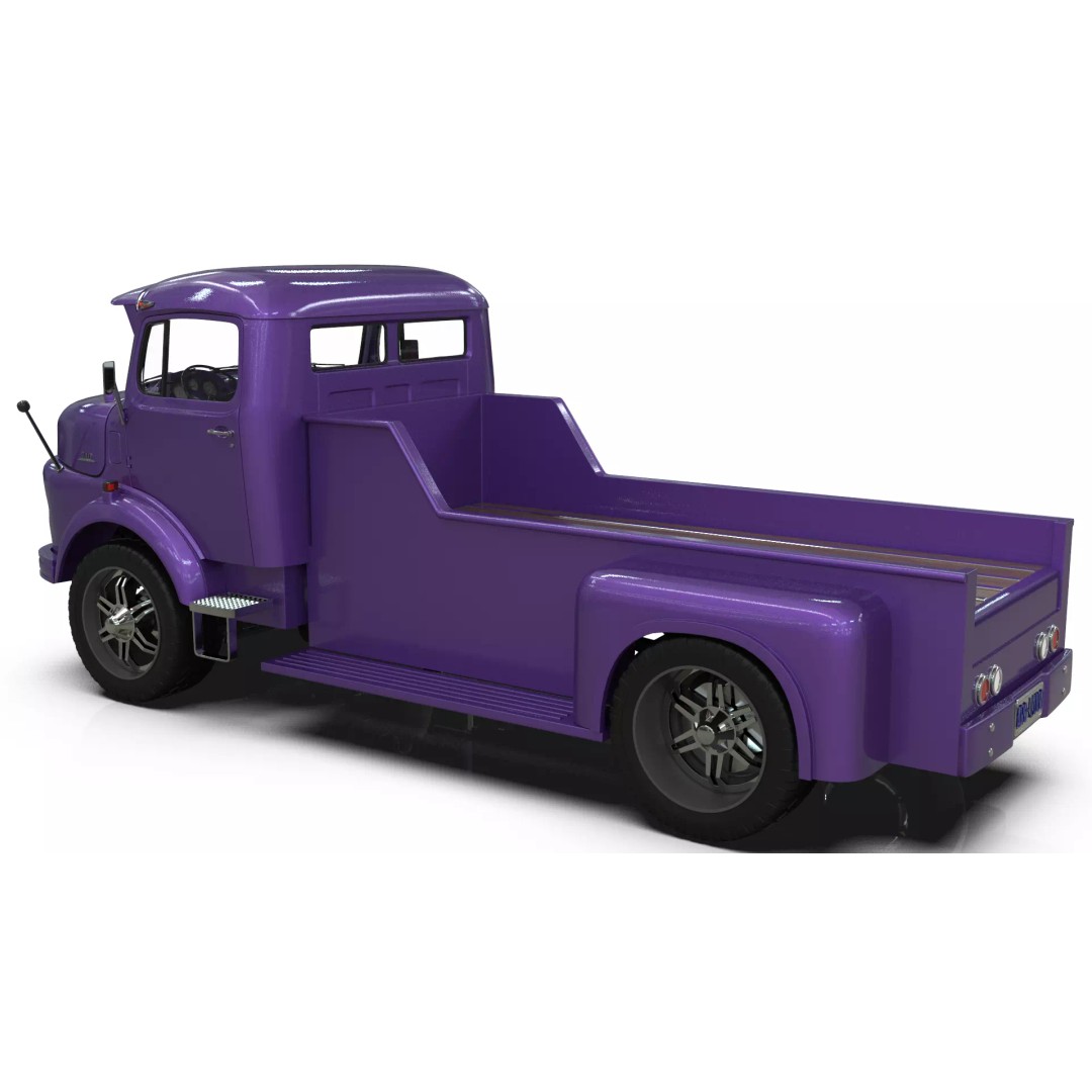 Mercedes-Benz LAK 710 4x4 Custom Pickup 3D Model – Vintage Modular Truck Asset - View 16
